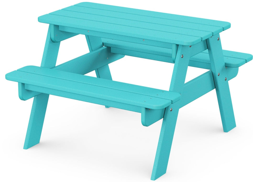 Kids Teal Picnic Table