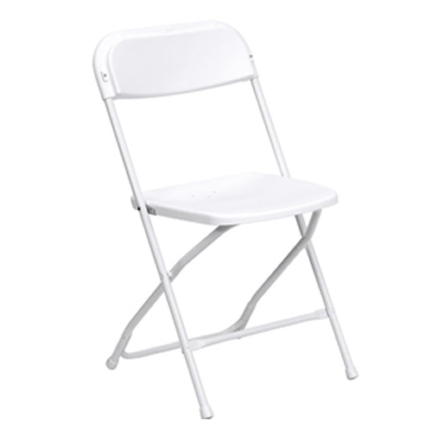 White Plastic Folding Adult Chair