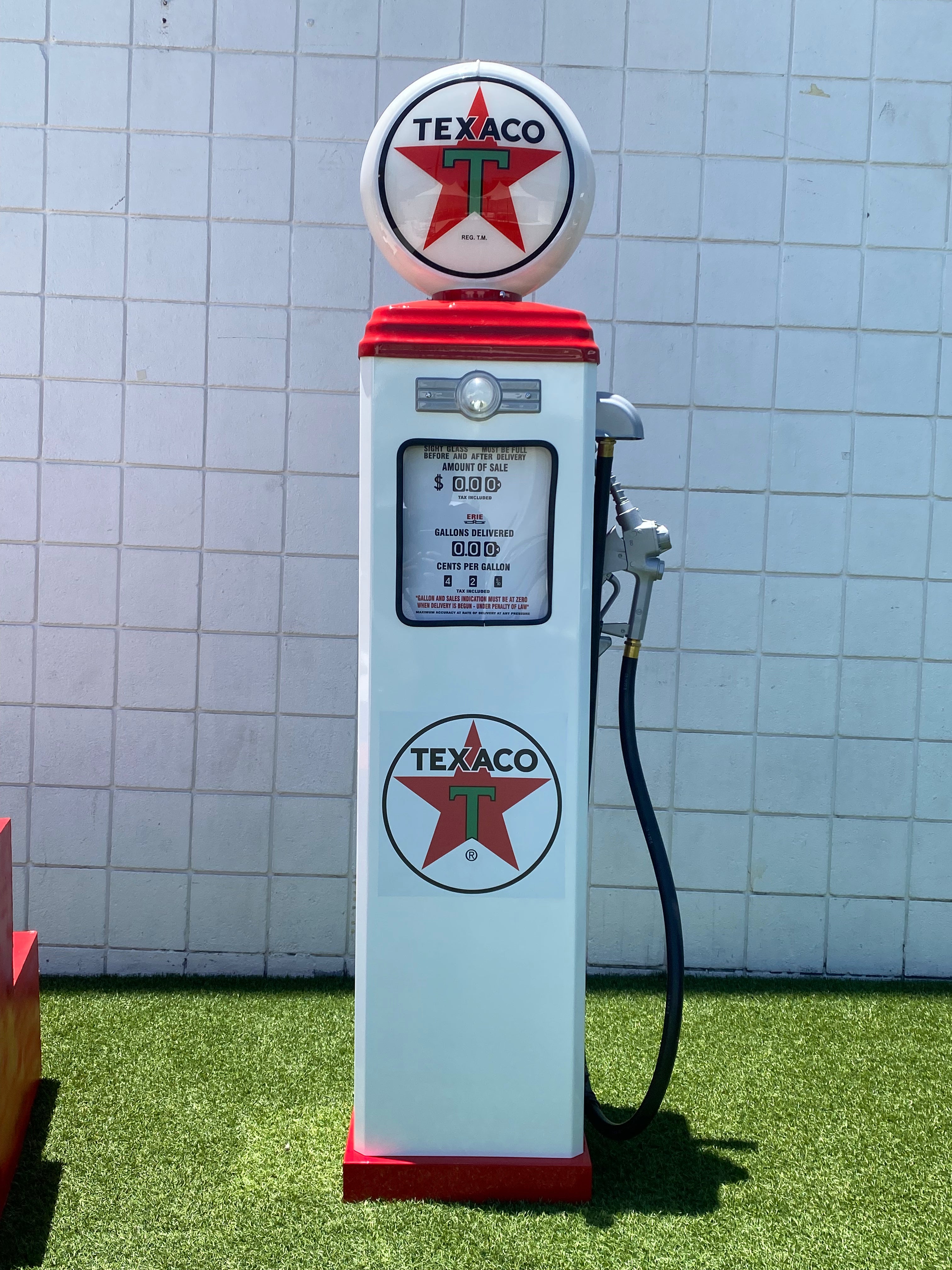 White Texaco Gas Pump