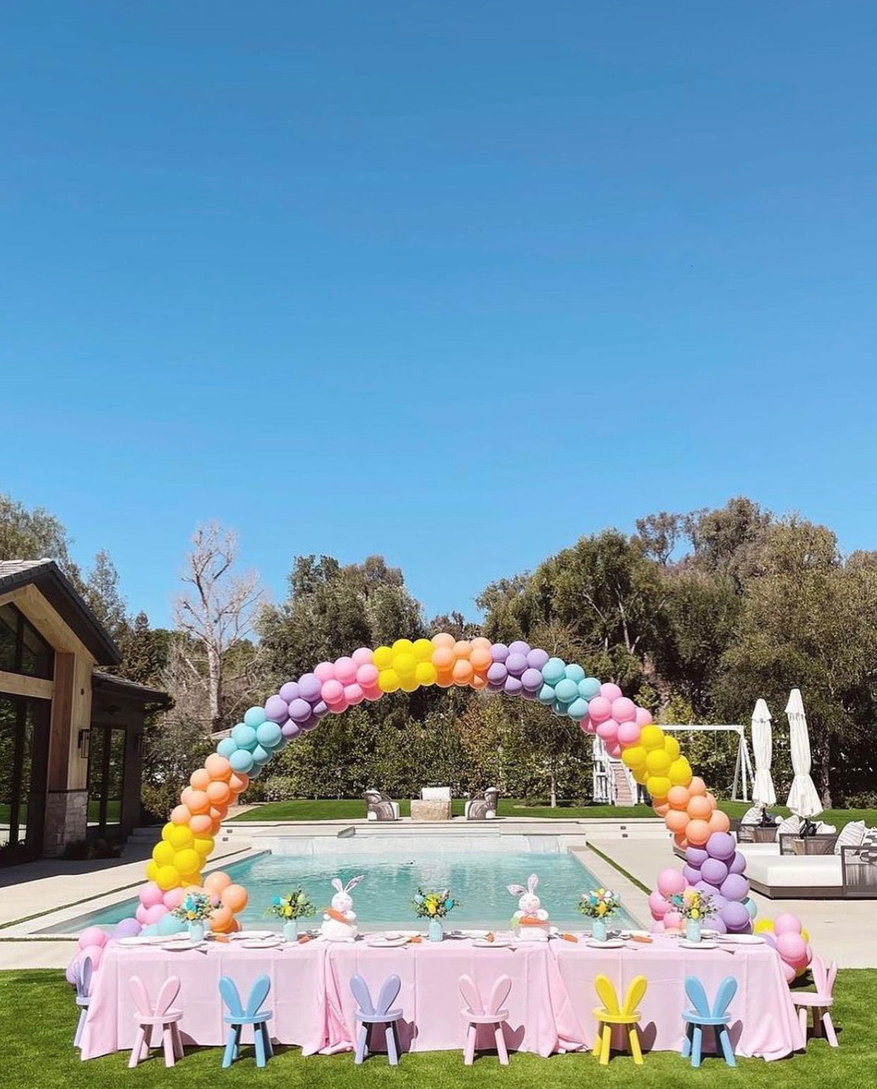 Kids Light Blue Bunny Chair