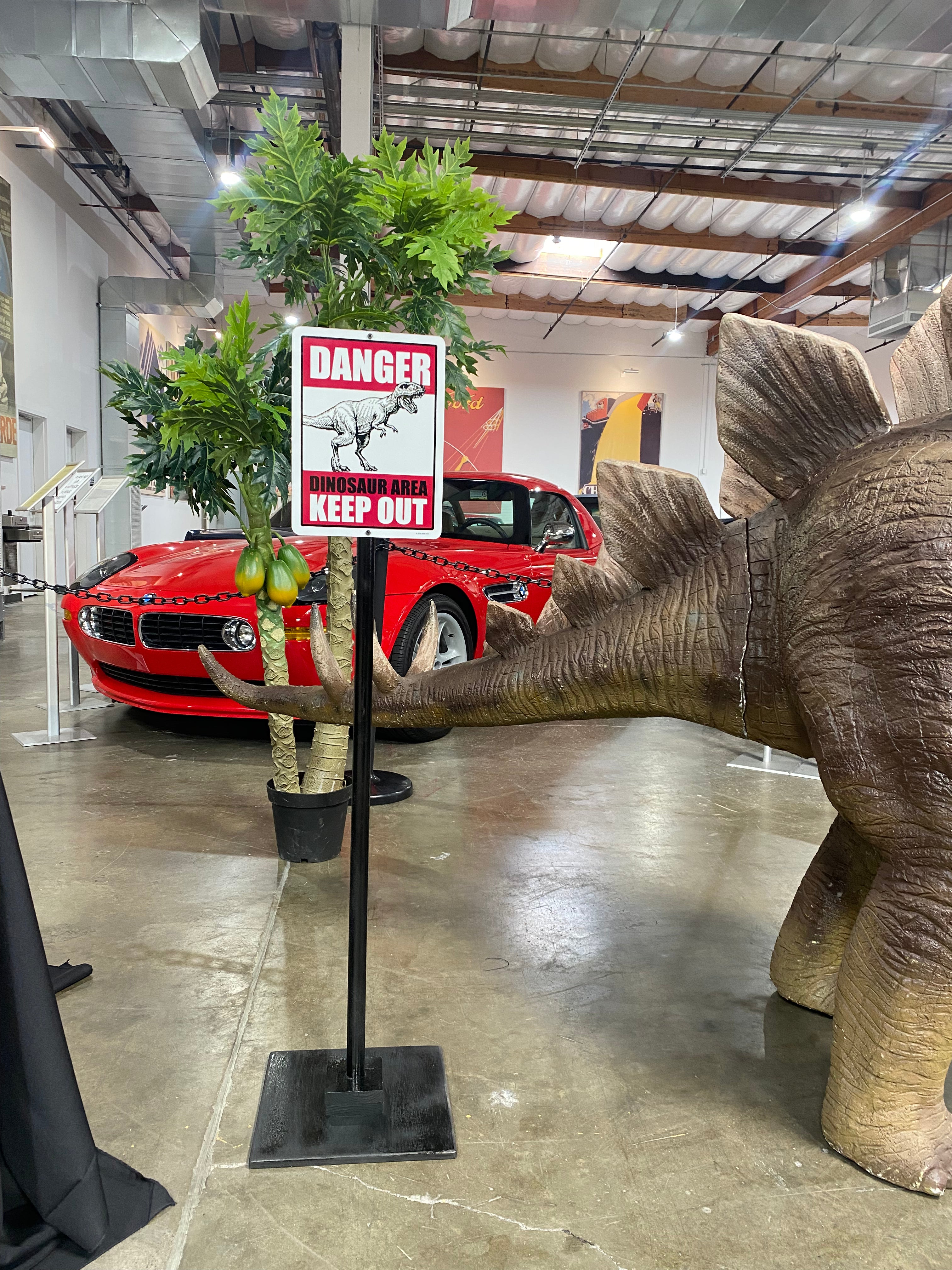 Danger Dinosaur Area Keep Out Sign