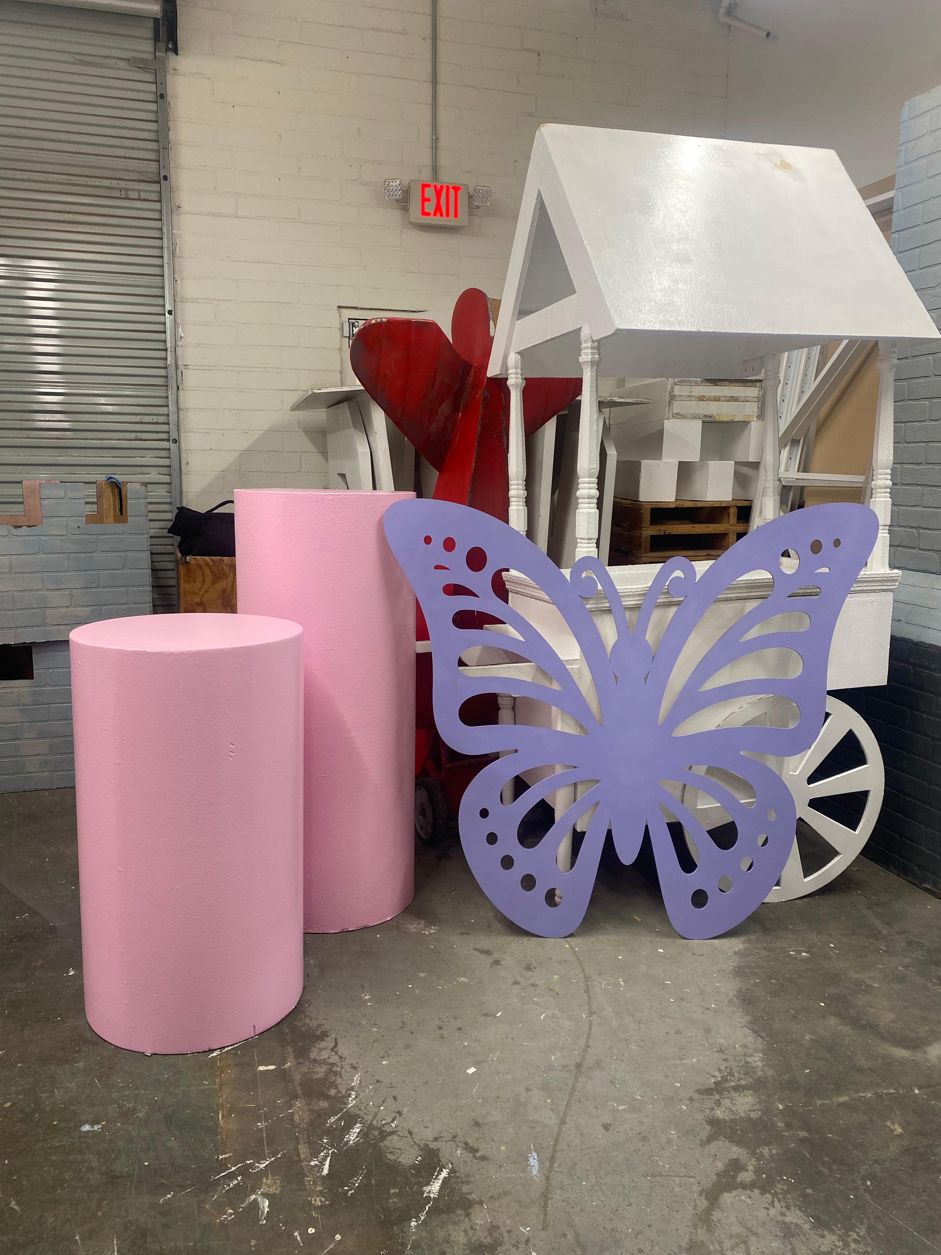 Lavender Butterfly Wood Cut Out Standee