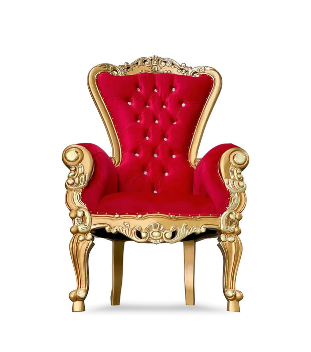 Kids Red/Gold Royal Throne Chair