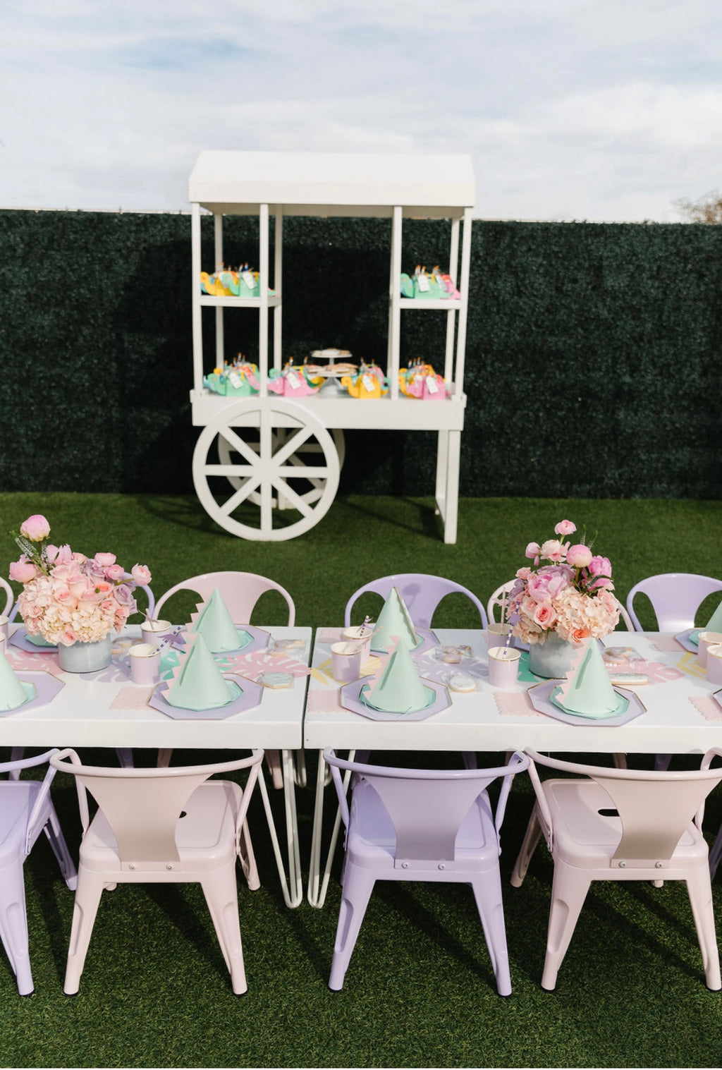 Kids Lavender Metal Chair