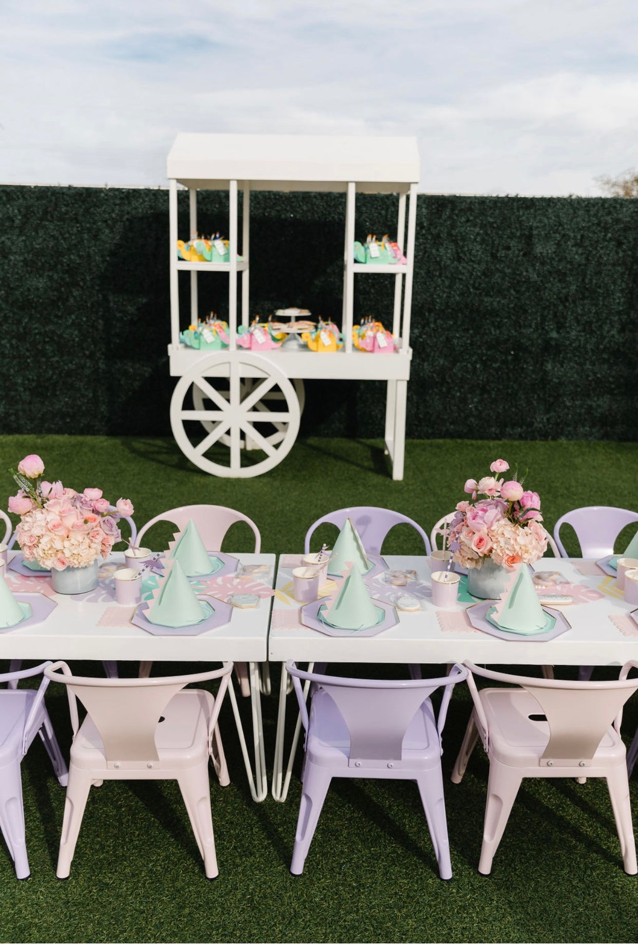 Kids Lavender Metal Chair