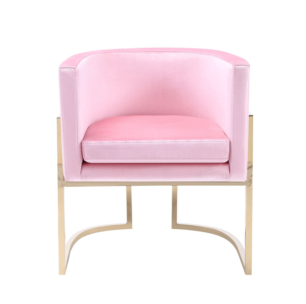 Kids Light Pink Modern Velvet Sofa