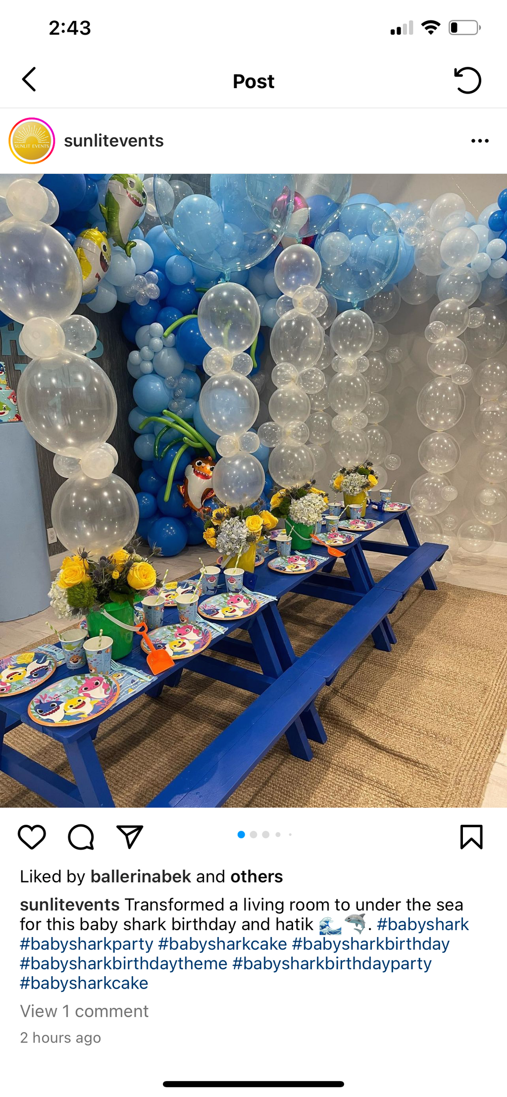 Kids Blue Picnic Table