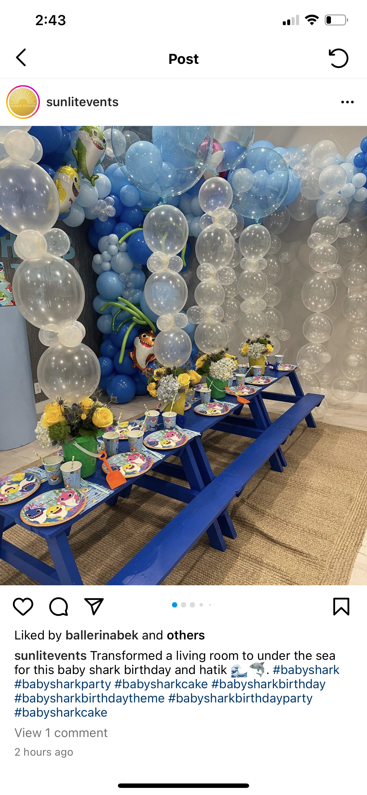 Kids Blue Picnic Table