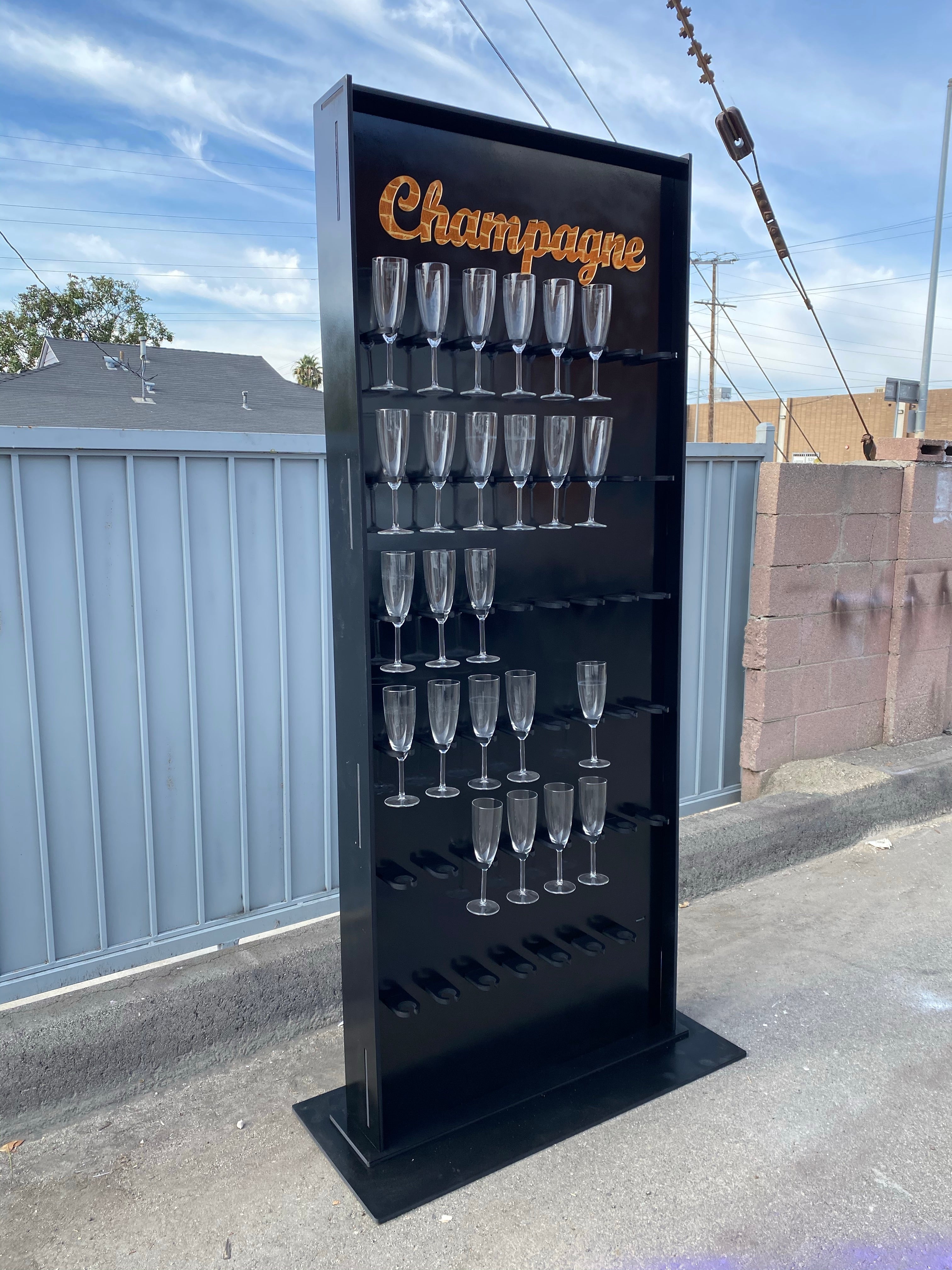 Black Champagne Wall
