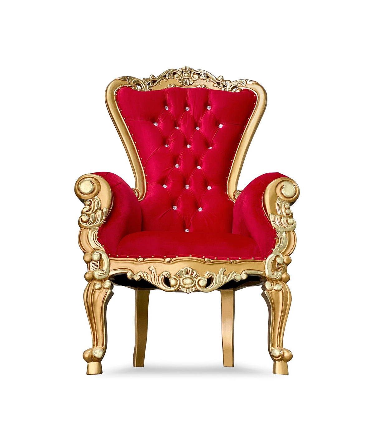 Adult Red/Gold Royal Throne Chair