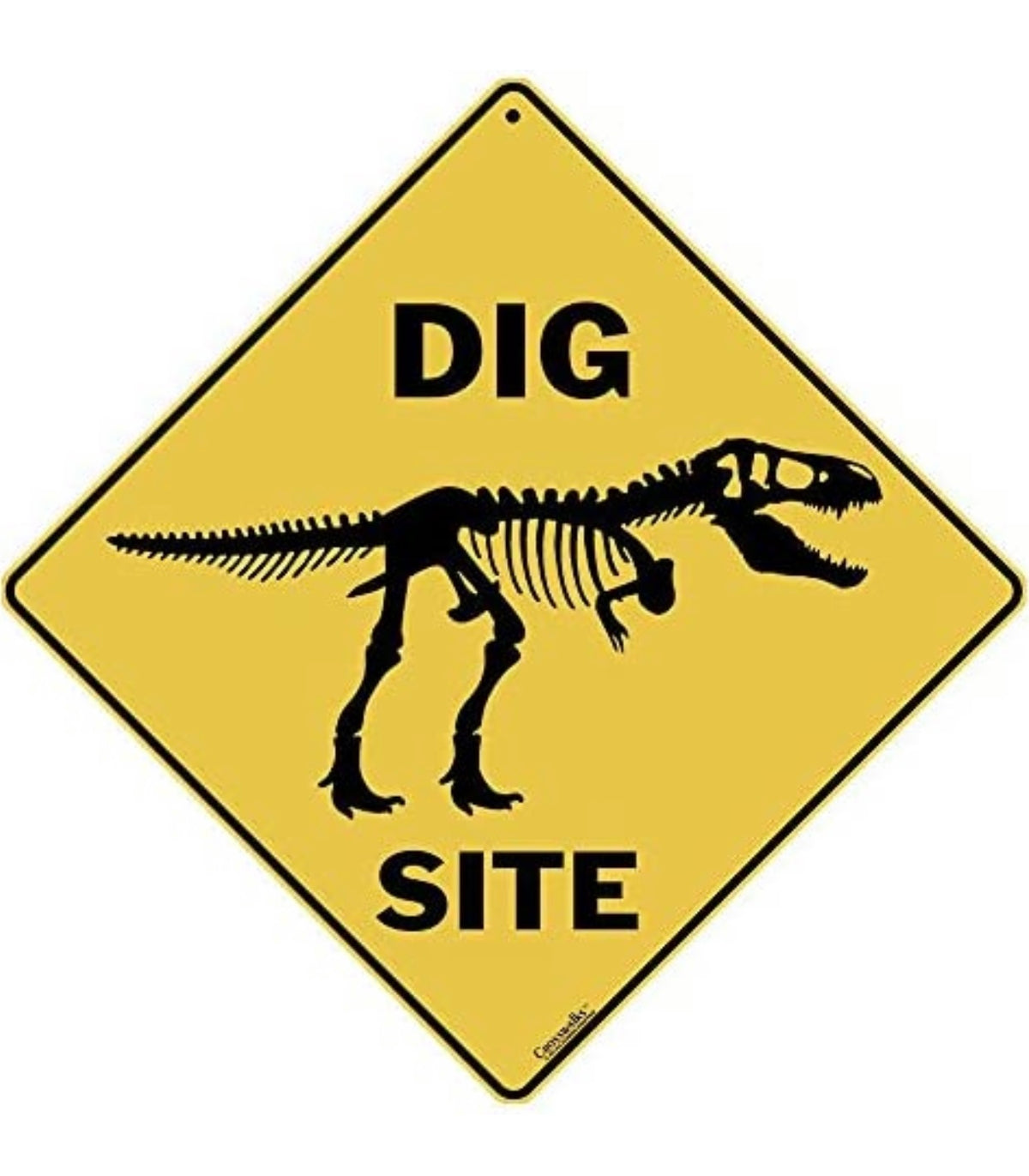 Dig Site Dinosaur Sign