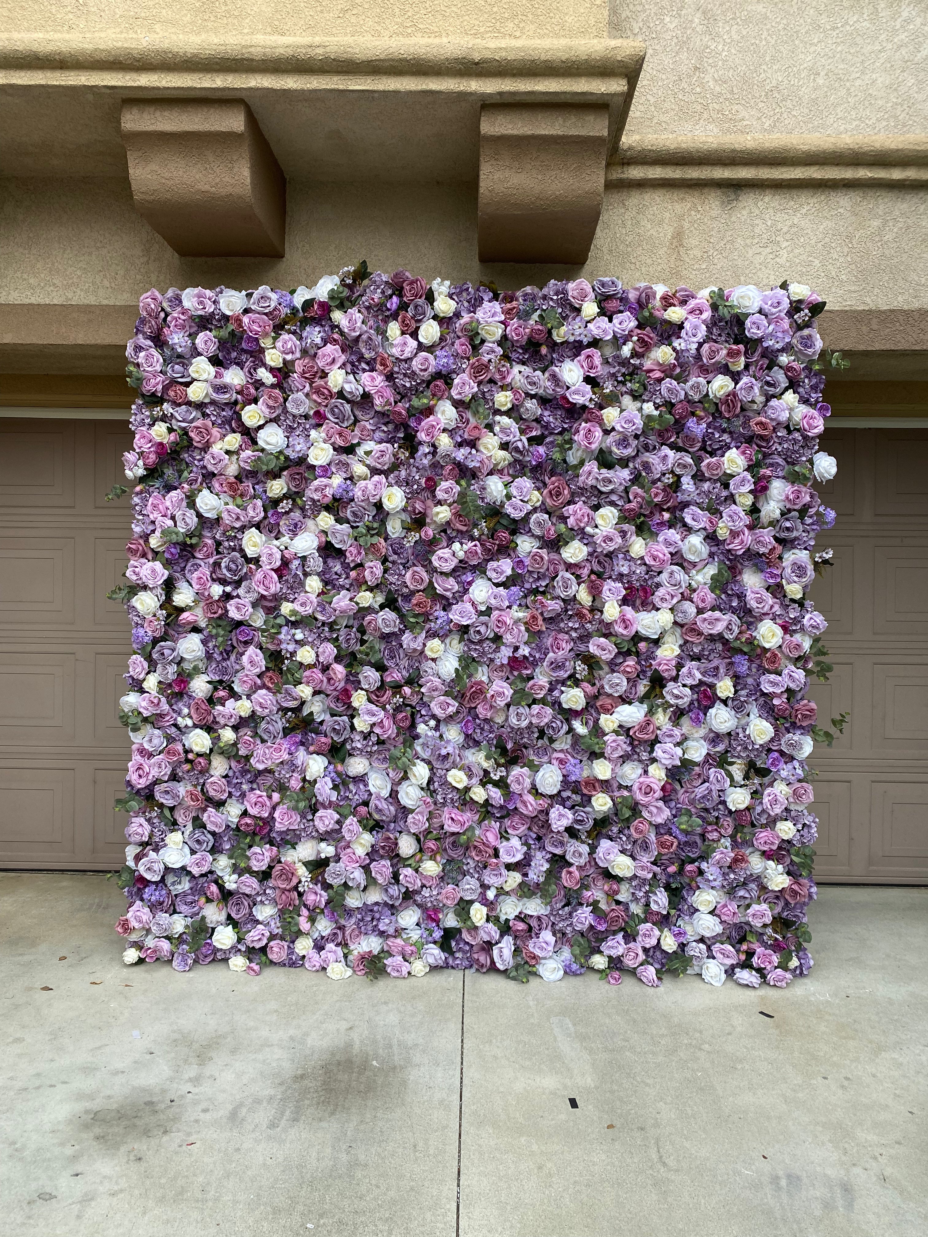 Lavender Silk Flower Wall