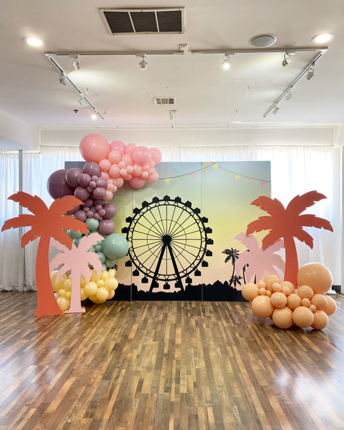 Light Pink Palm Tree Wood Cut Out Standee