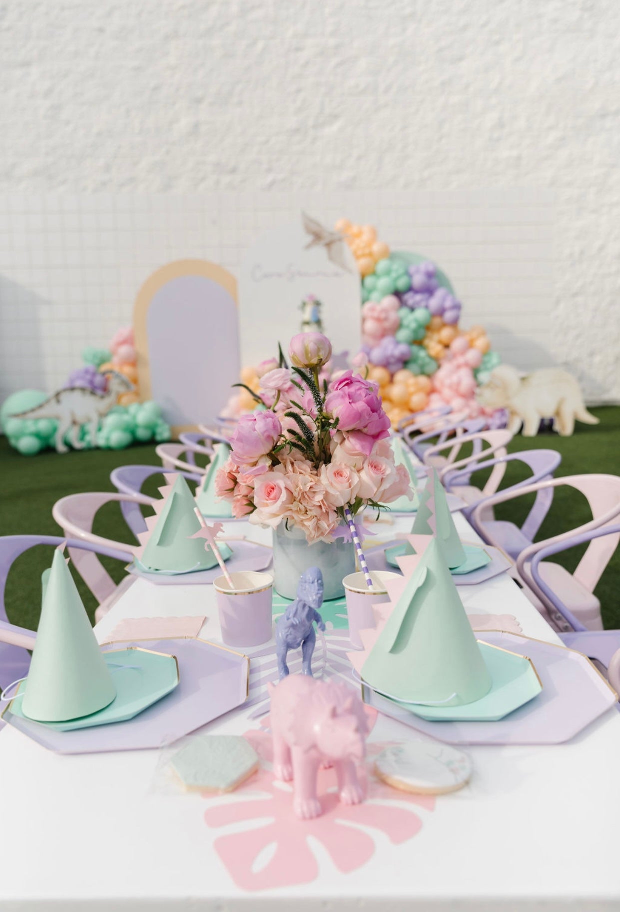 Kids Light Pink Metal Chair