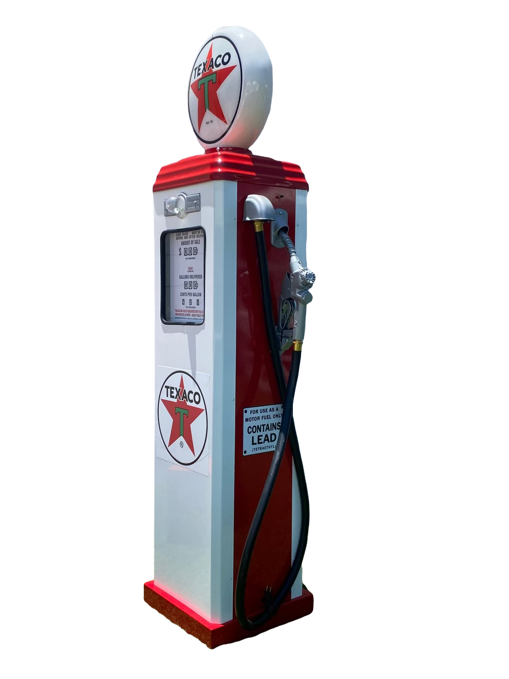 Texaco Old Timey Gas Pumps White Texaco Gas Pump – Platinum Prop