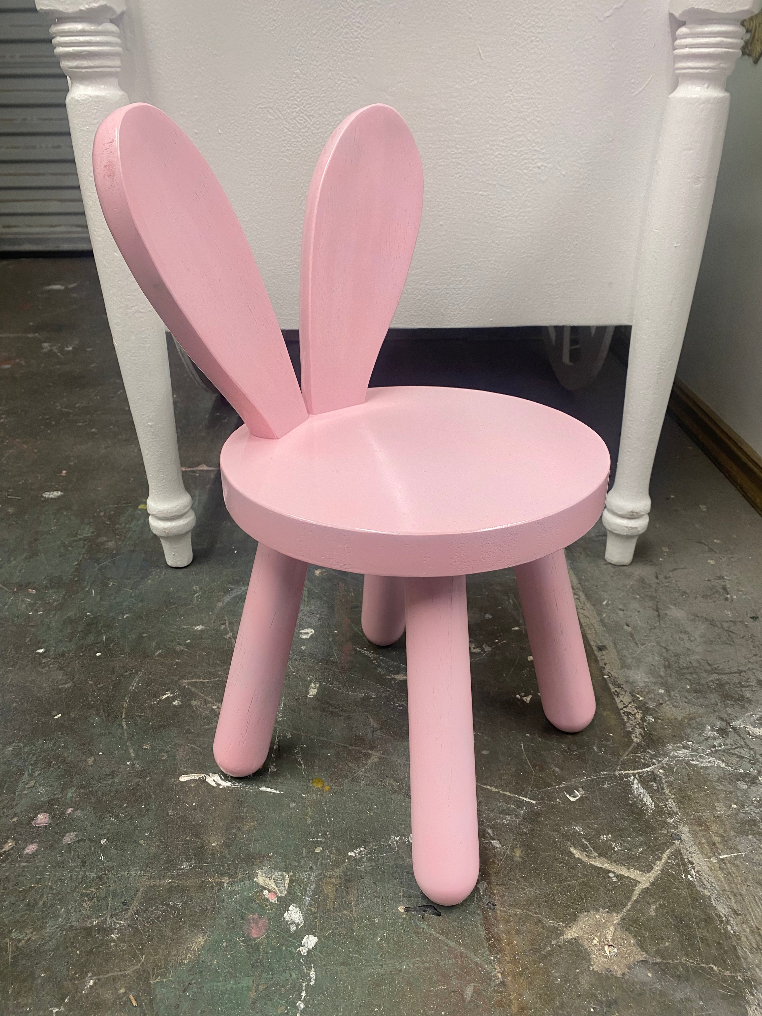 Kids Light Pink Bunny Chair