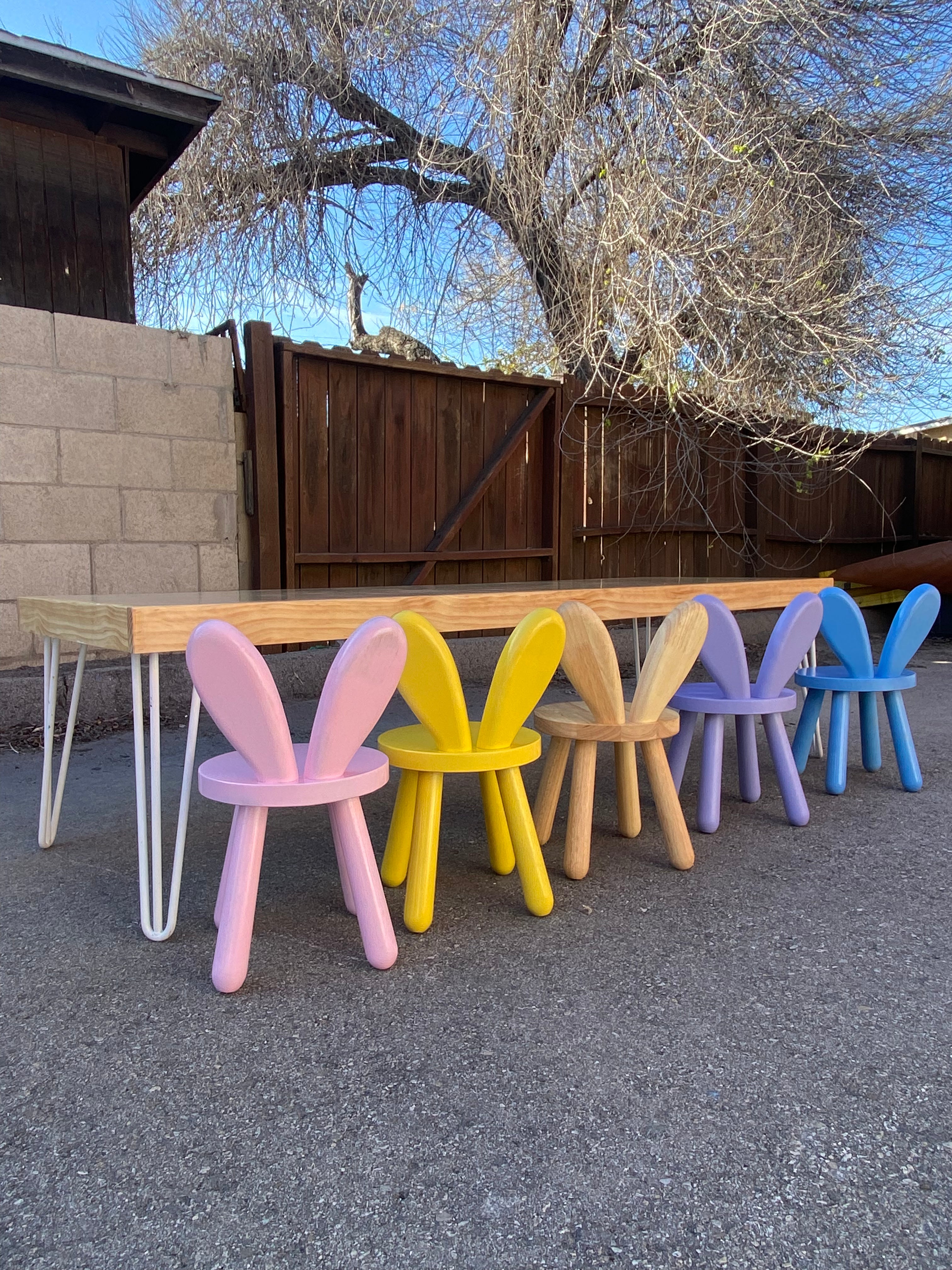 Kids Yellow Bunny Chair