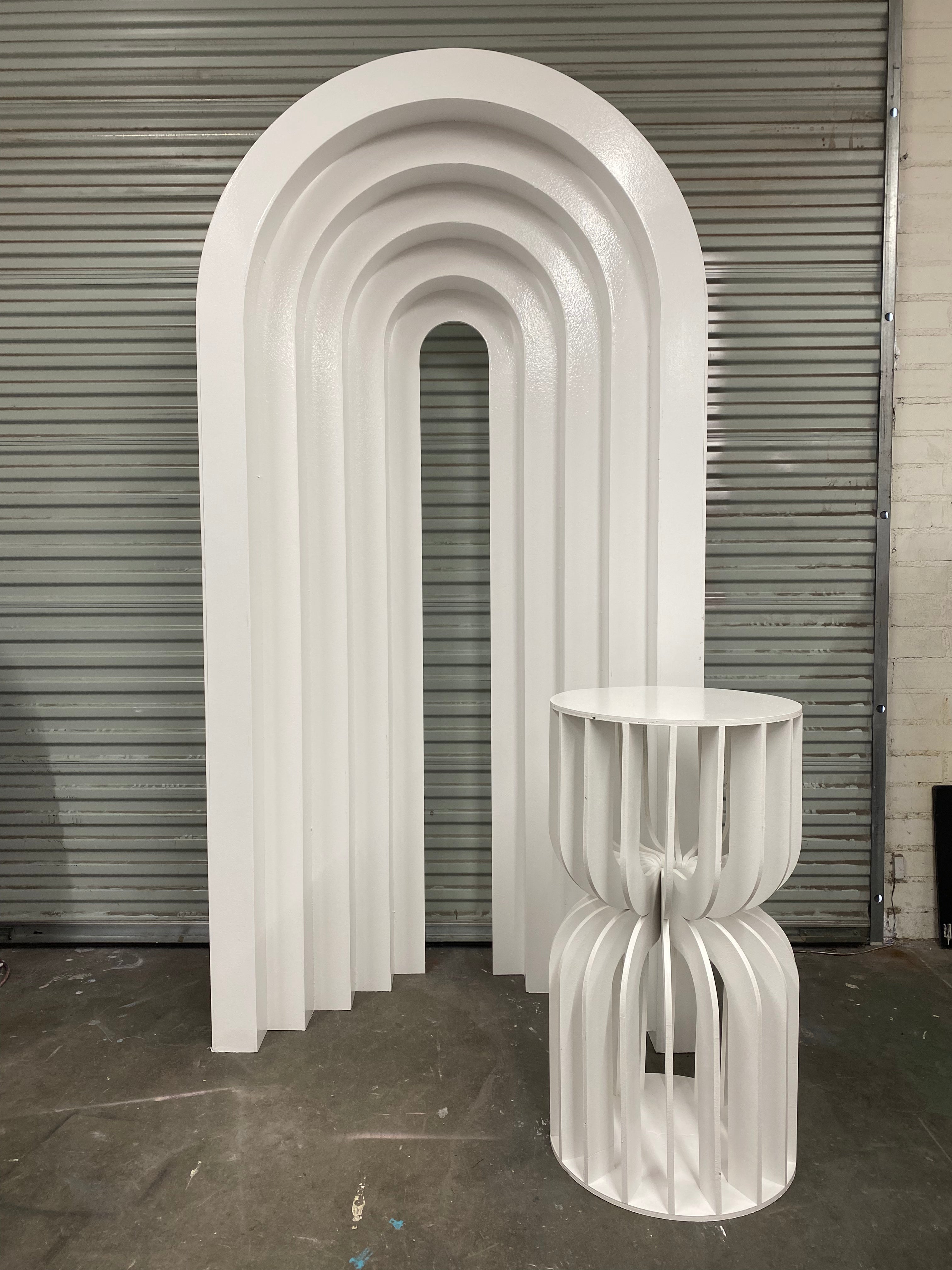 3D White Rainbow Arch