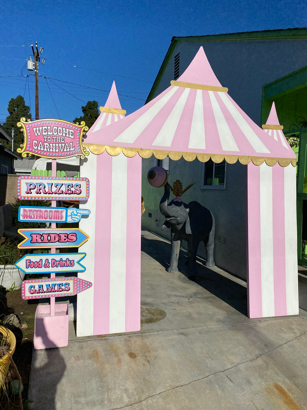 Light Pink Carnival Welcome Sign