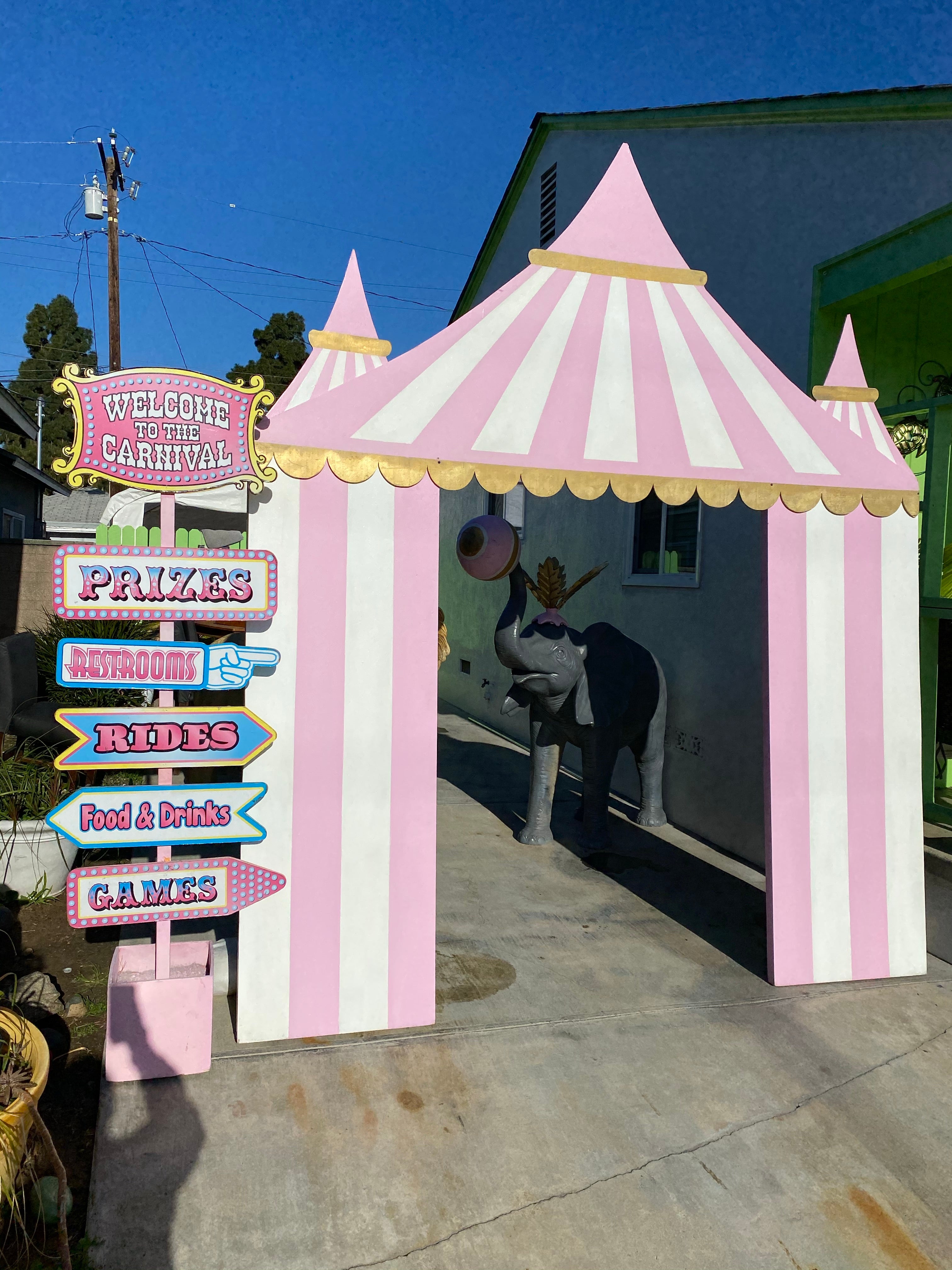 Light Pink Carnival Welcome Sign