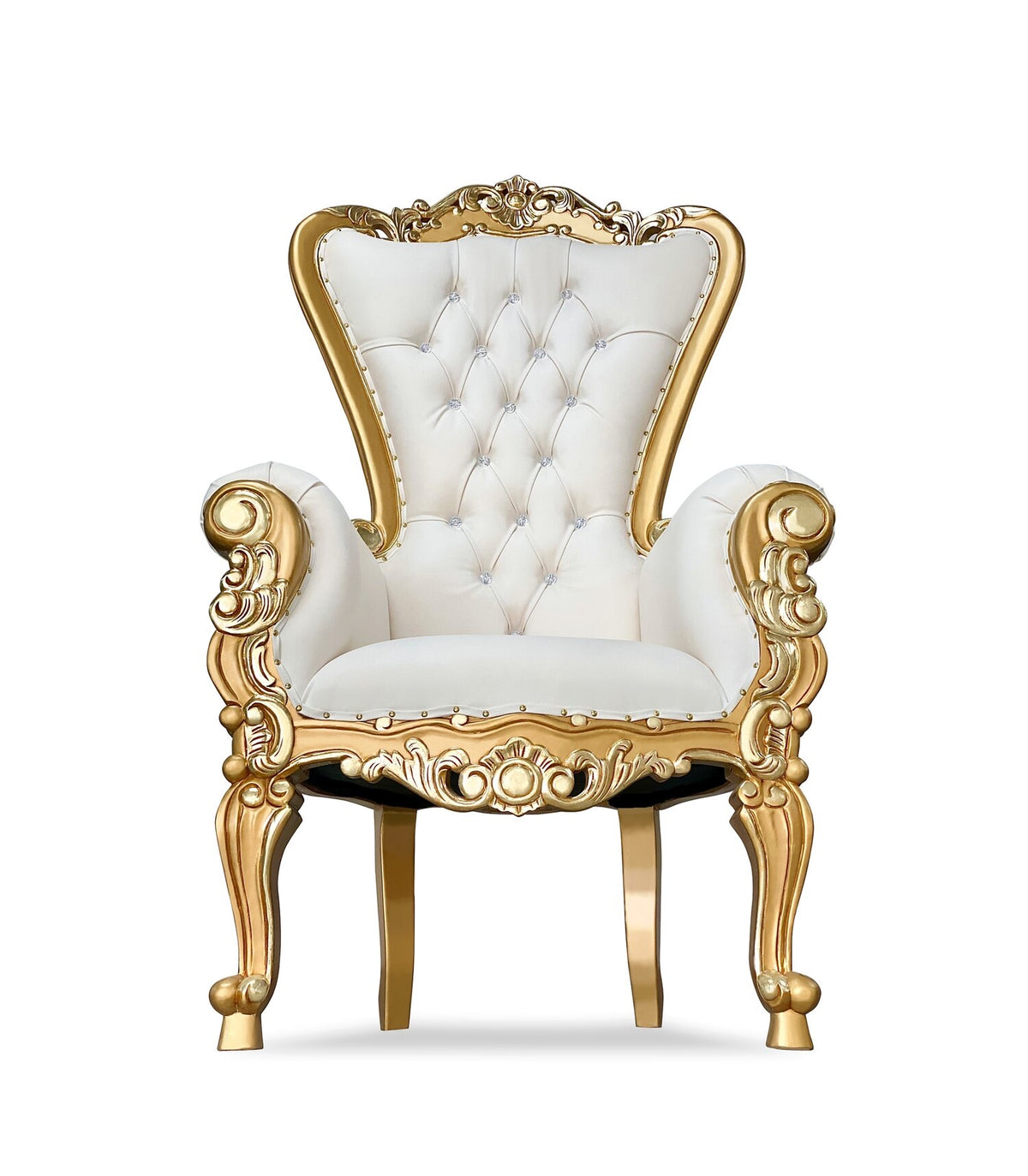 Adult Gold & White Royal Chair