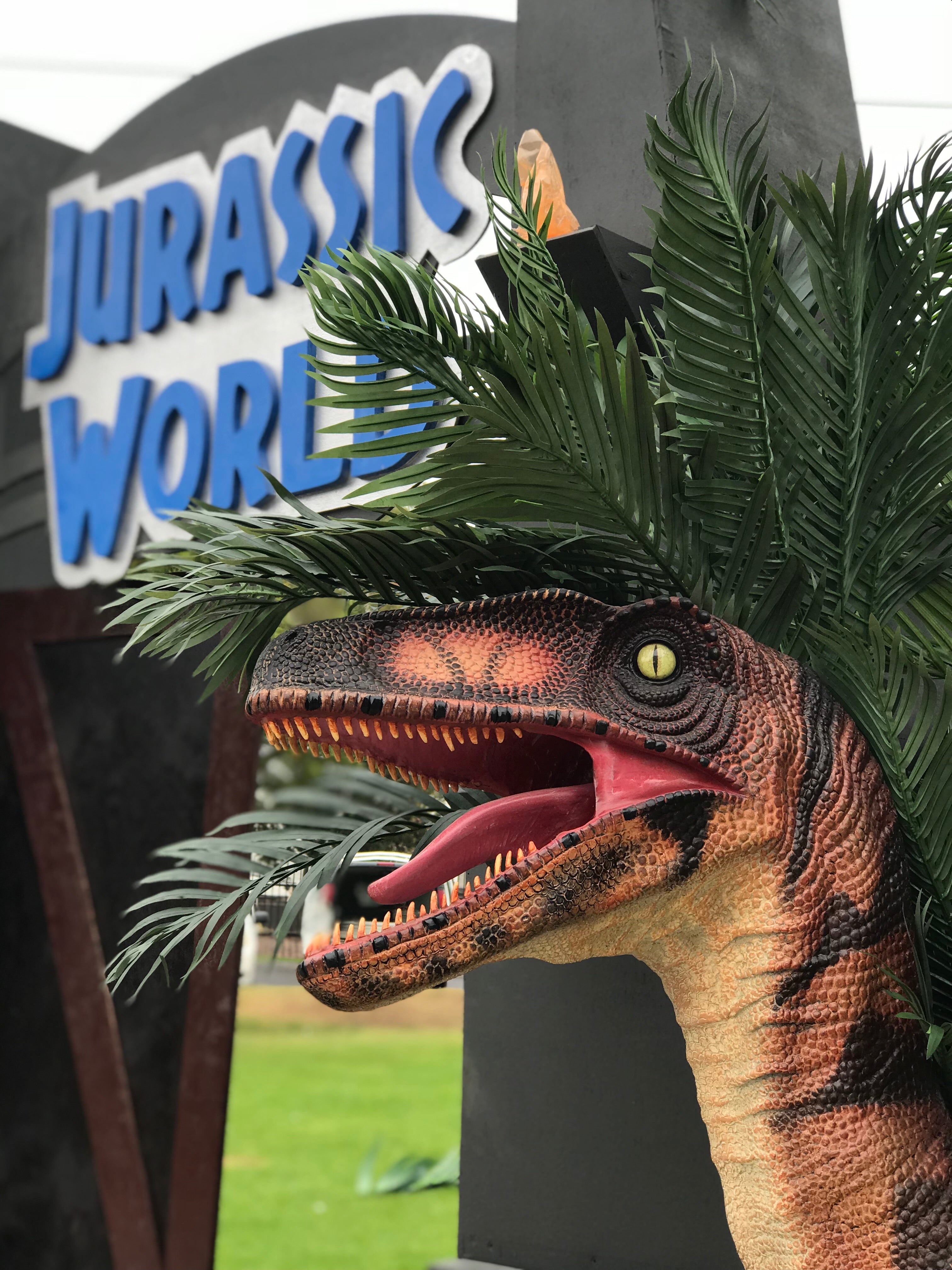 Orange Velociraptor Dinosaur