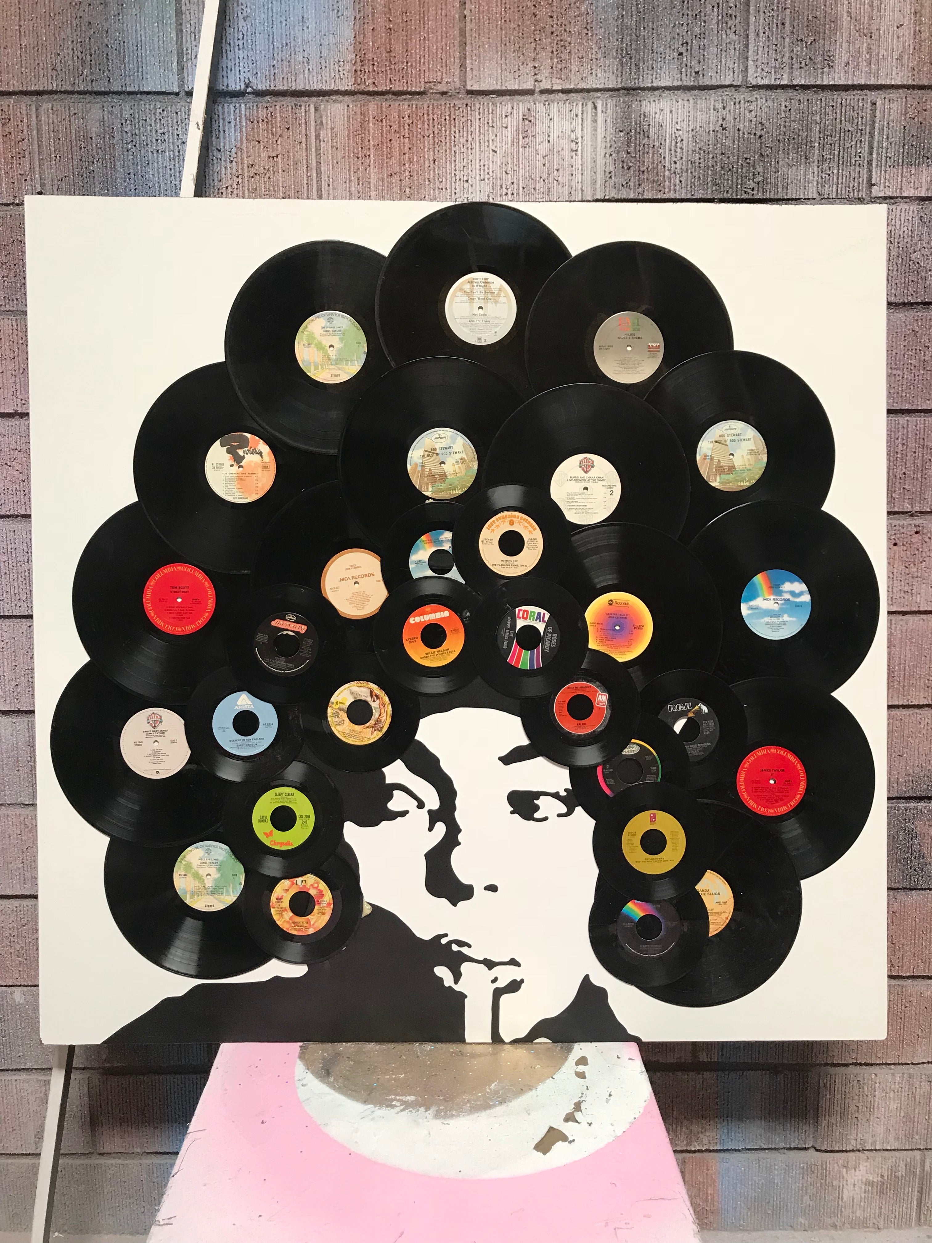 Afro Record Portrait