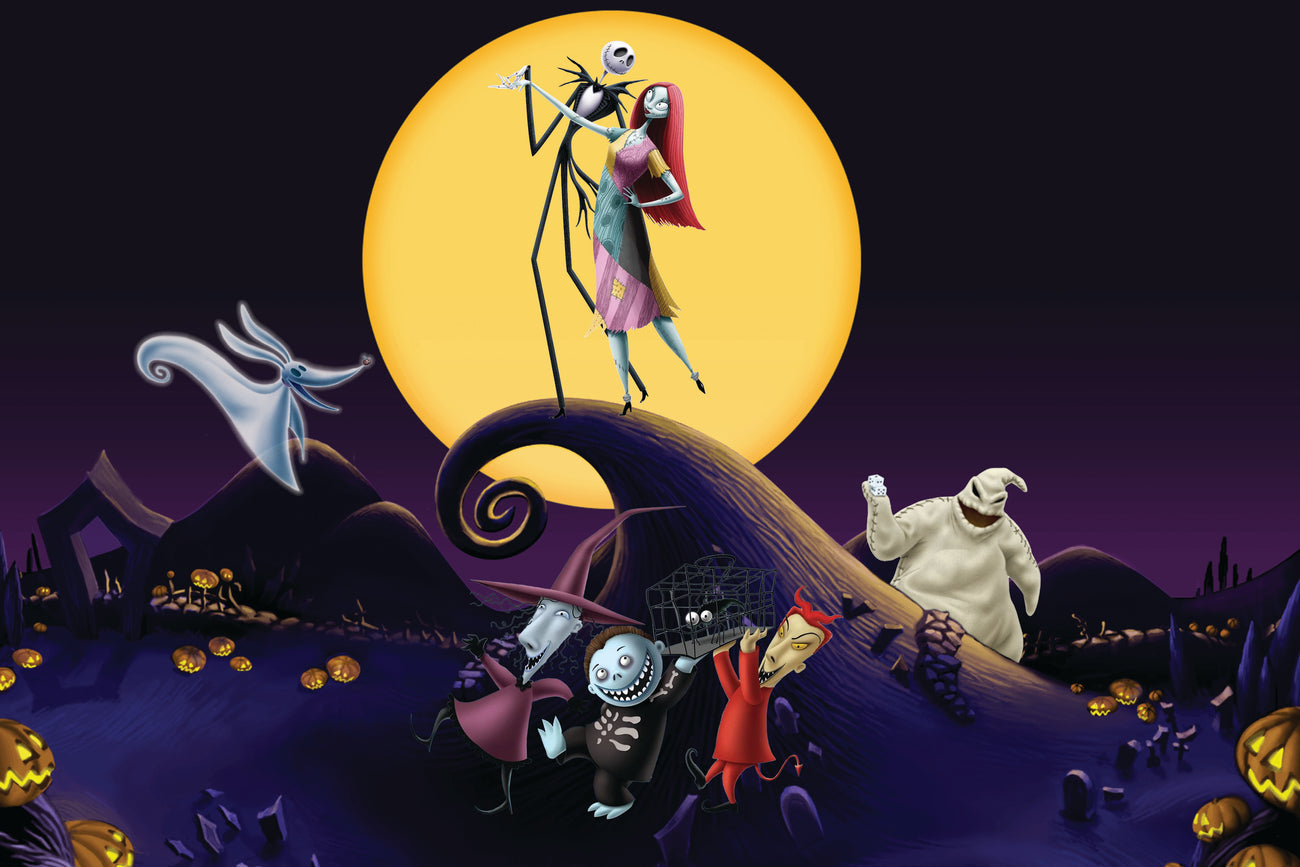 Nightmare Before Christmas Hillside Backdrop