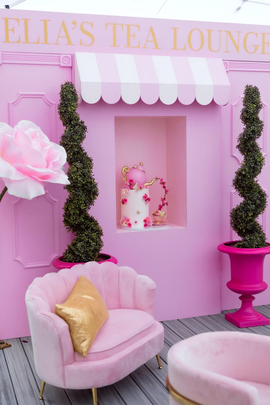 Light Pink Store Front With Custom Signage