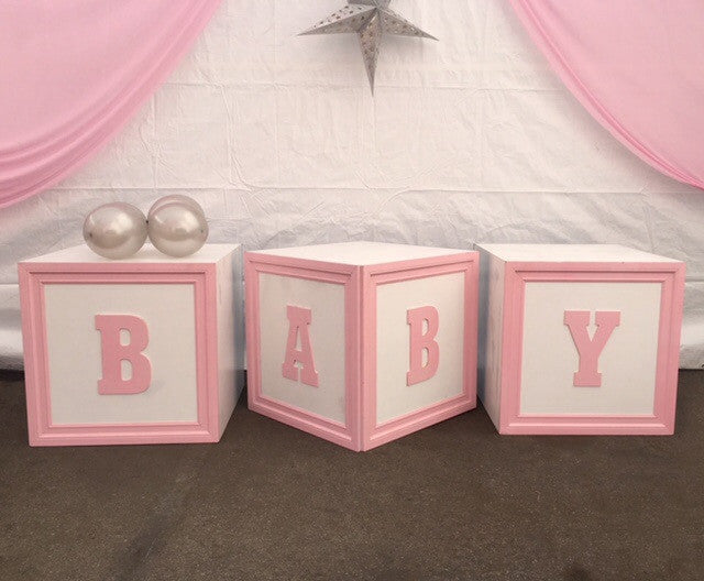Light Pink Baby Block Table