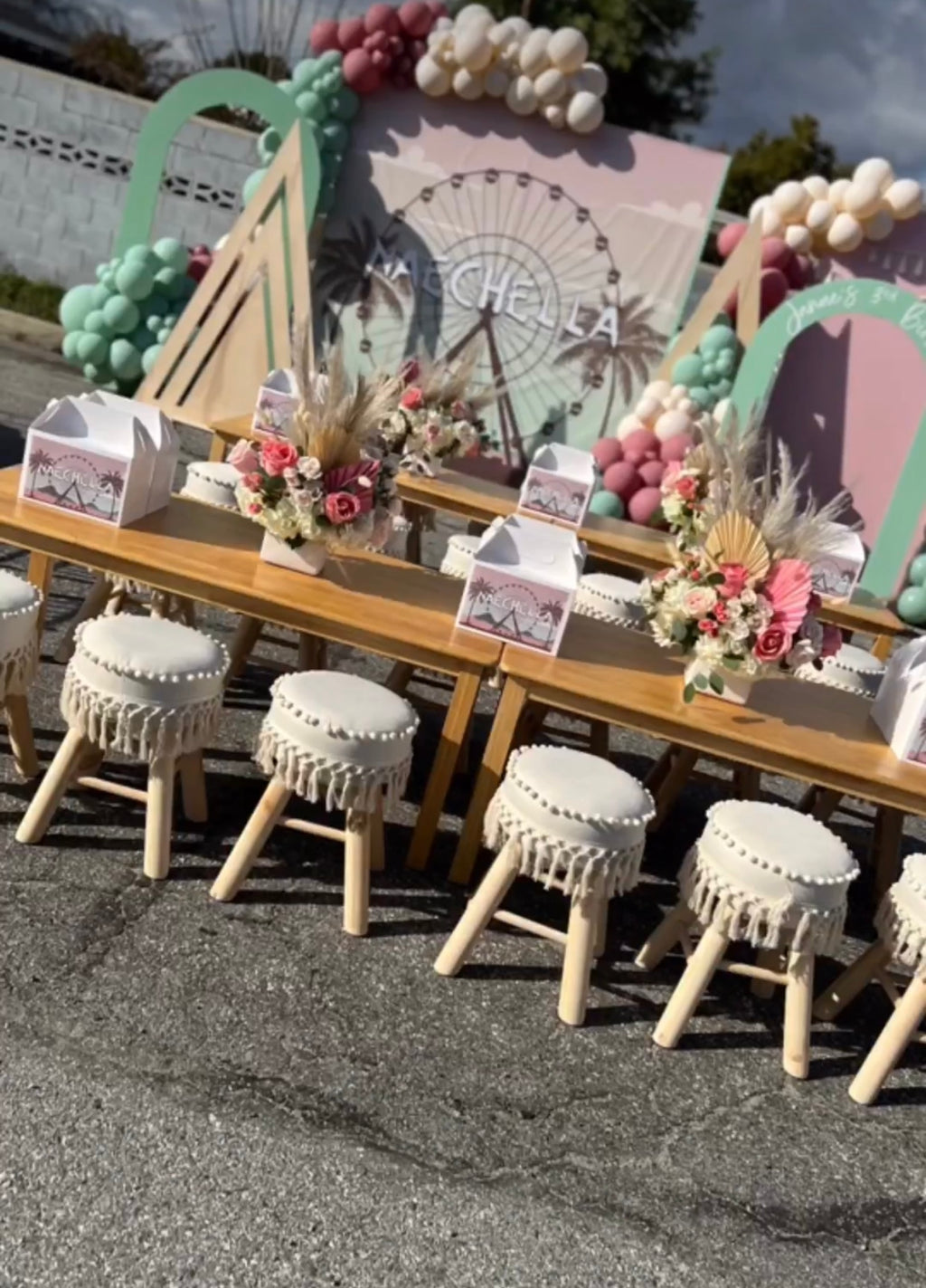 Kids Pom Pom Stools