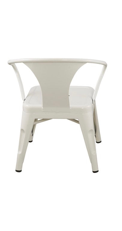 Kids White Metal Chair