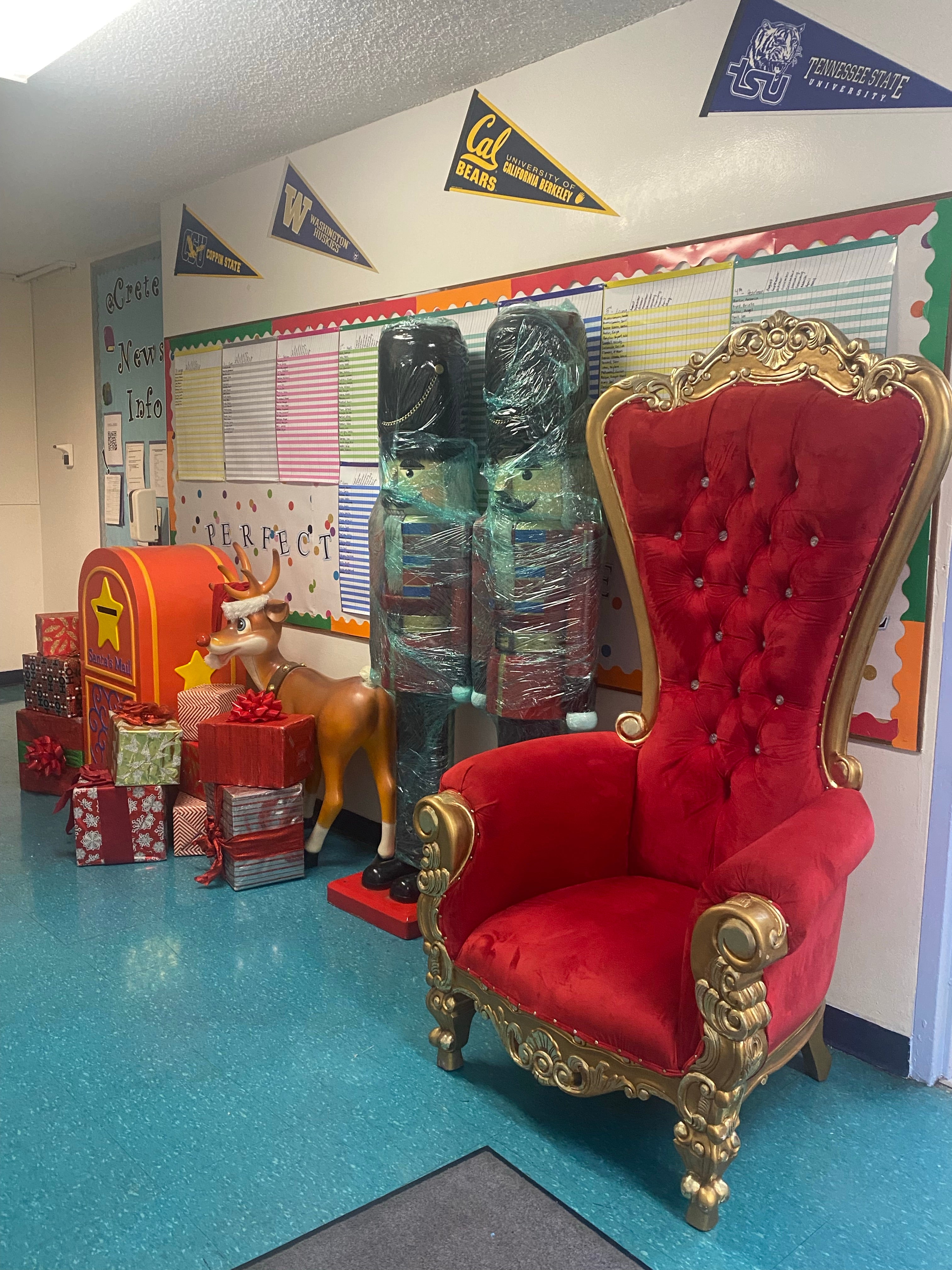 Adult Red/Gold Royal Throne Chair