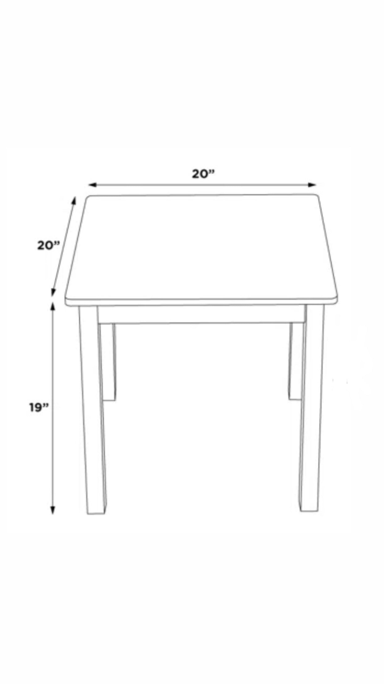 Kids Aztlan White Square Table