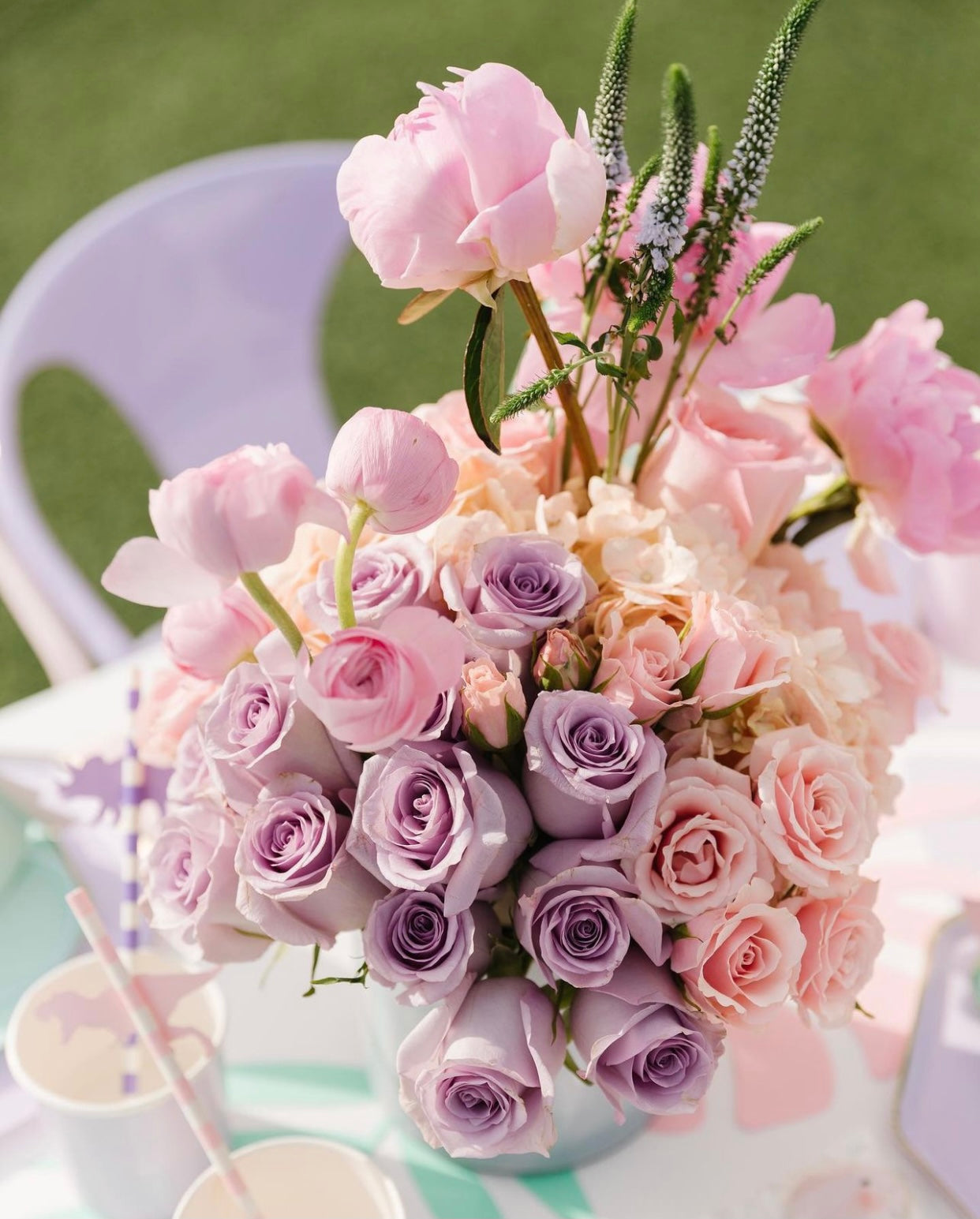 Kids Lavender Metal Chair