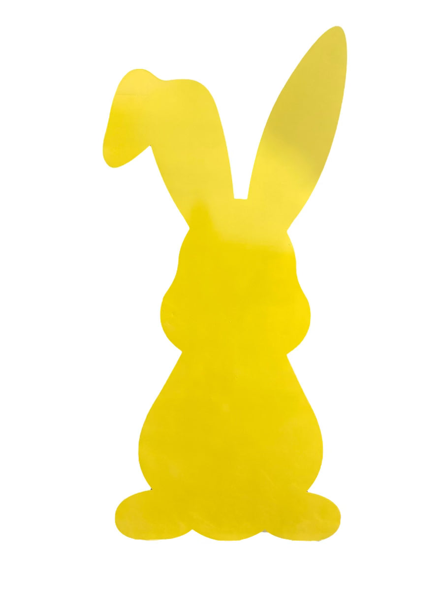 Yellow Easter Bunny Wood Cut Out Standee