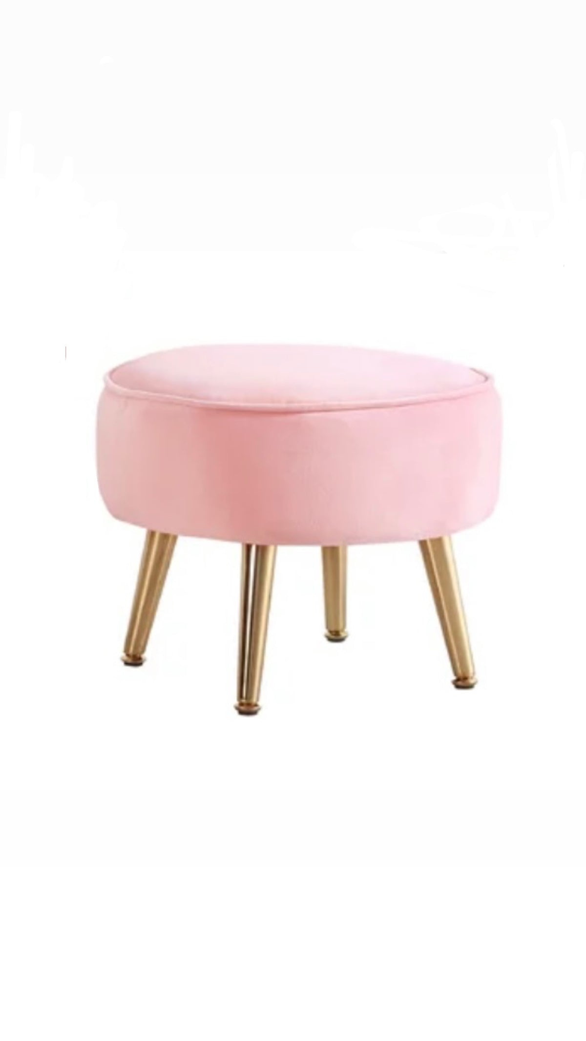 Kids Light Pink Seashell Ottoman