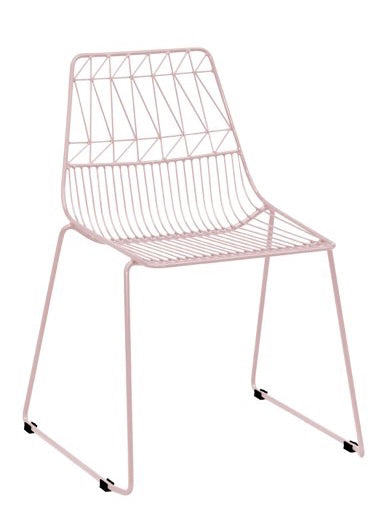 Kids Light Pink Wire Chair