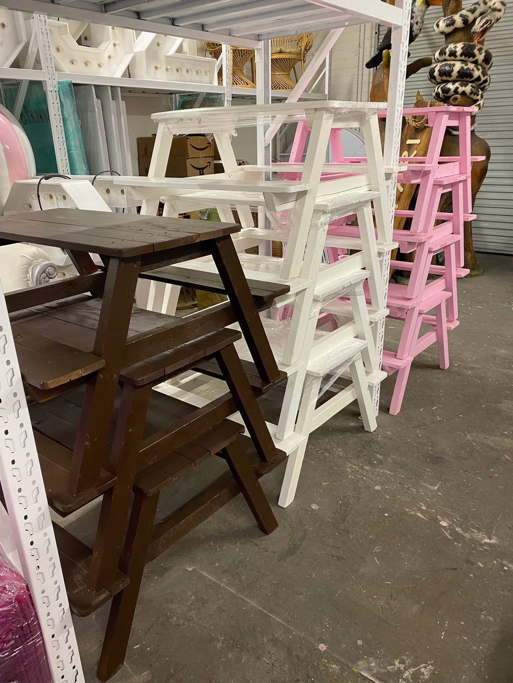 Kids Light Pink Picnic Table