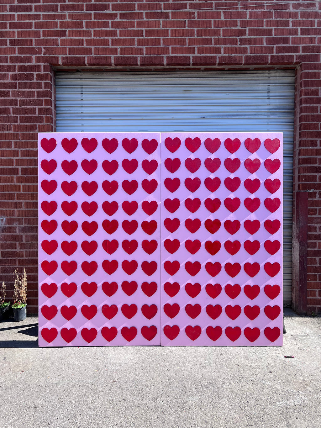 Red Hearts Backdrop