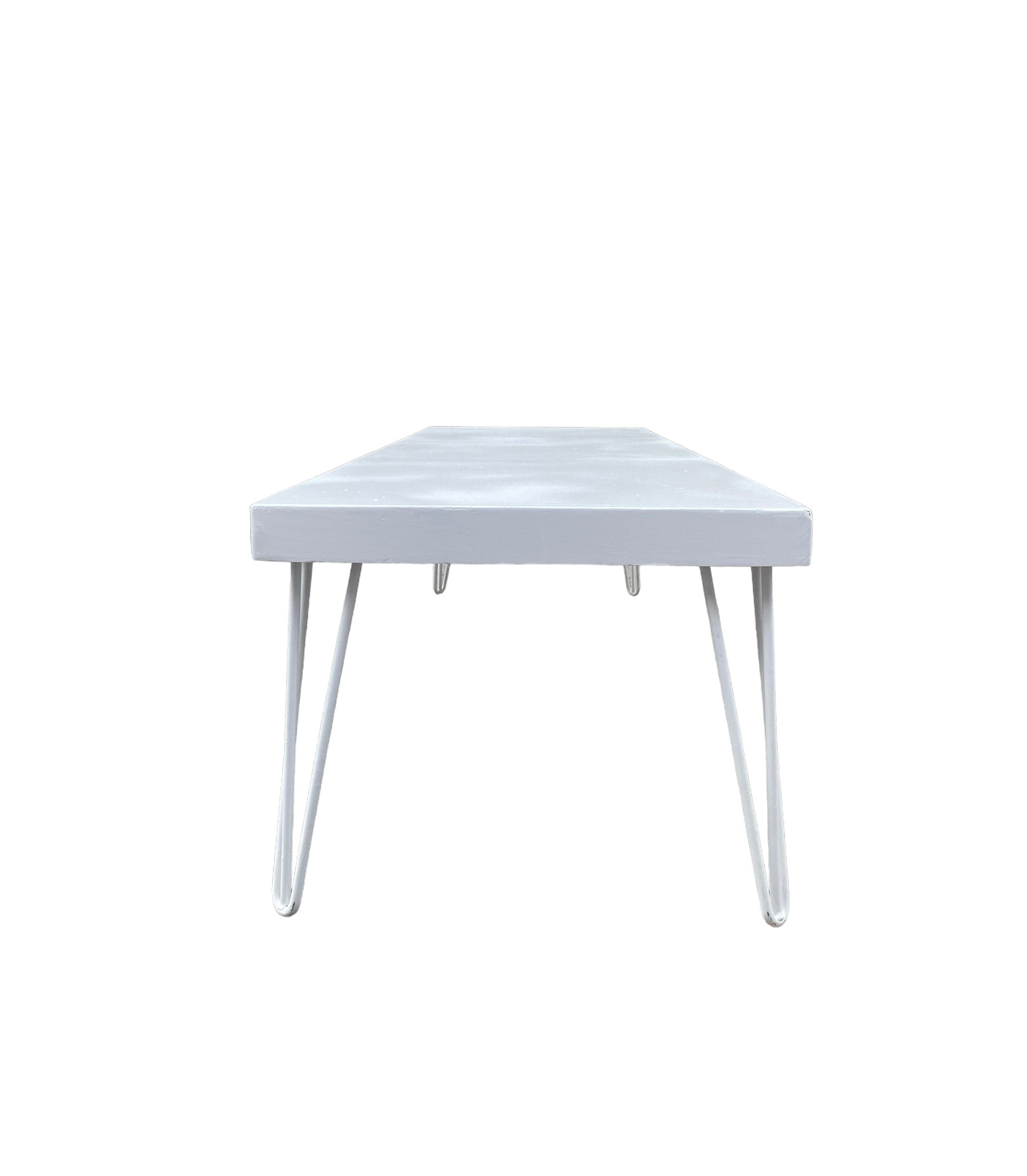 Kids Modern White Table With White Metal Legs