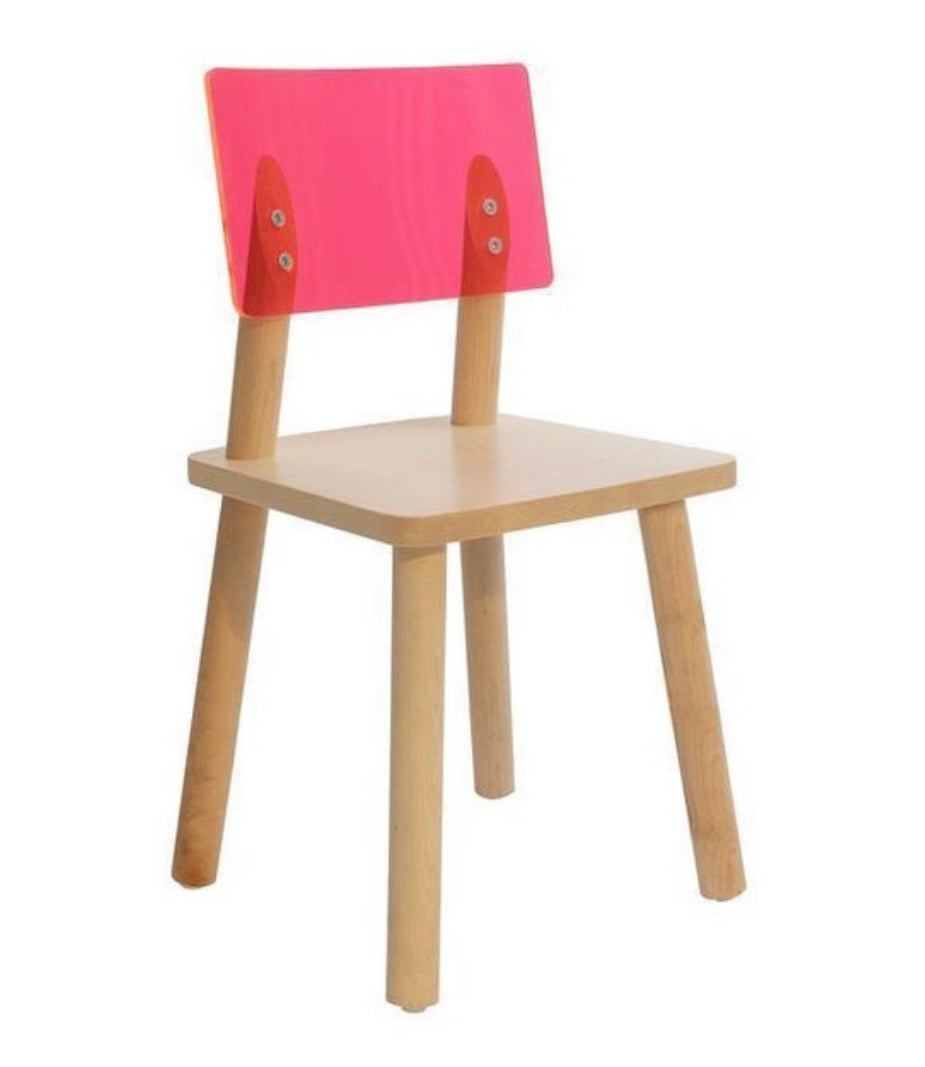 Kids Tangerine Transparent Modern Day Chair