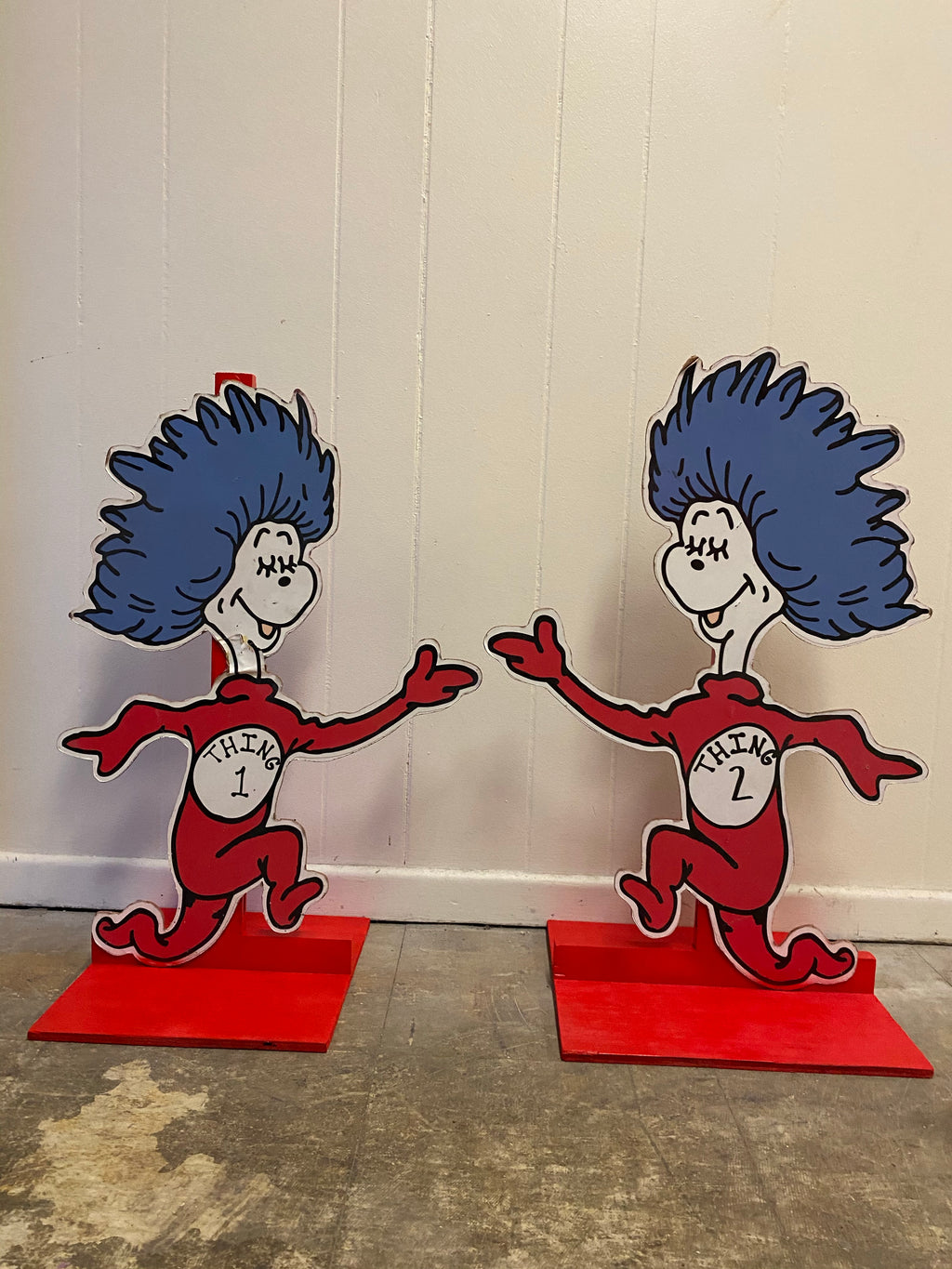 Thing 1 & Thing 2 Wood Cut Out Standee
