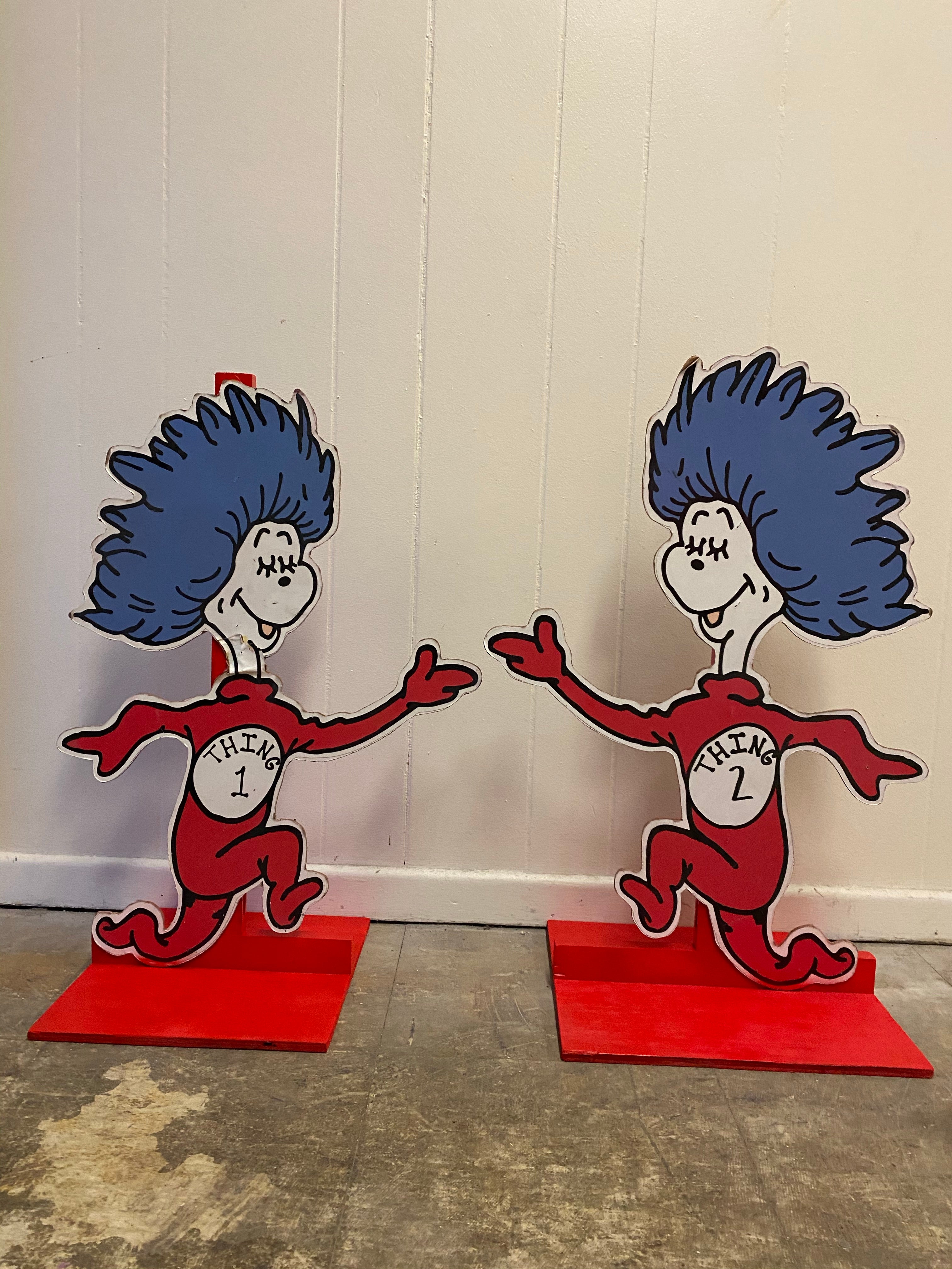 Thing 1 & Thing 2 Wood Cut Out Standee