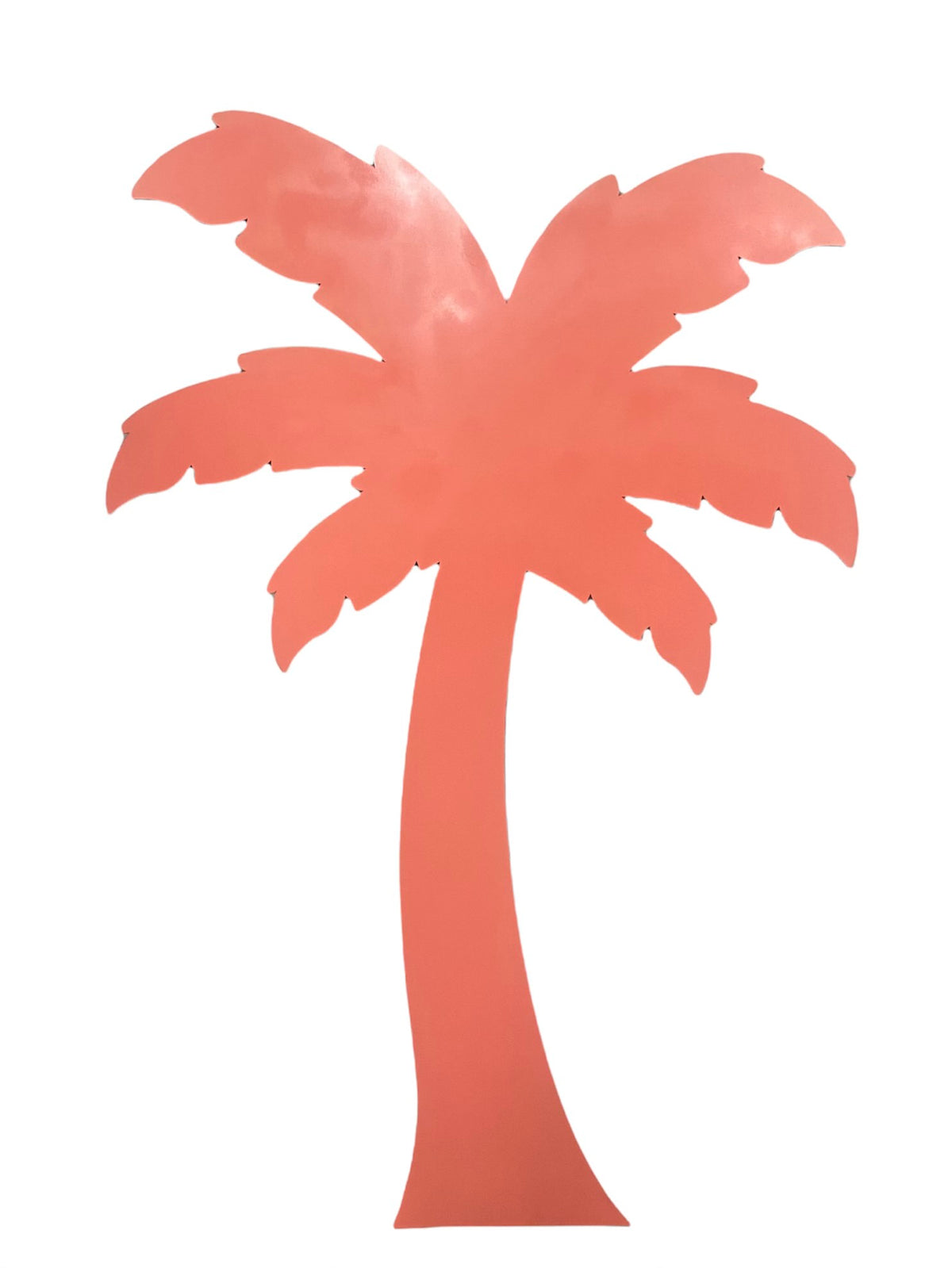 Peach Palm Tree Wood Cut Out Standee