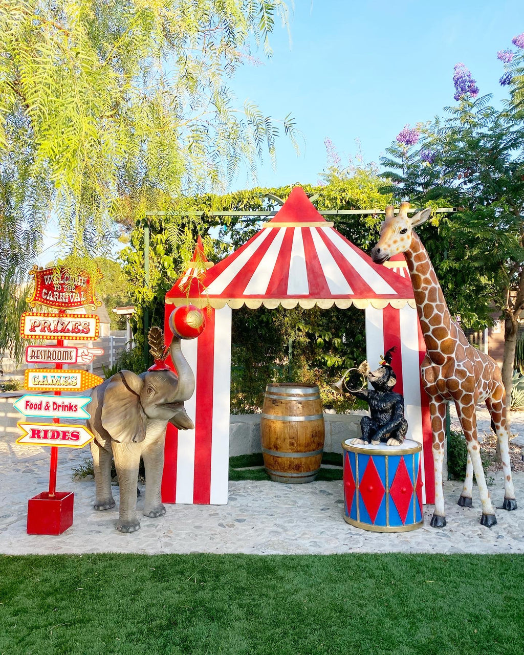 Red Carnival Welcome Sign
