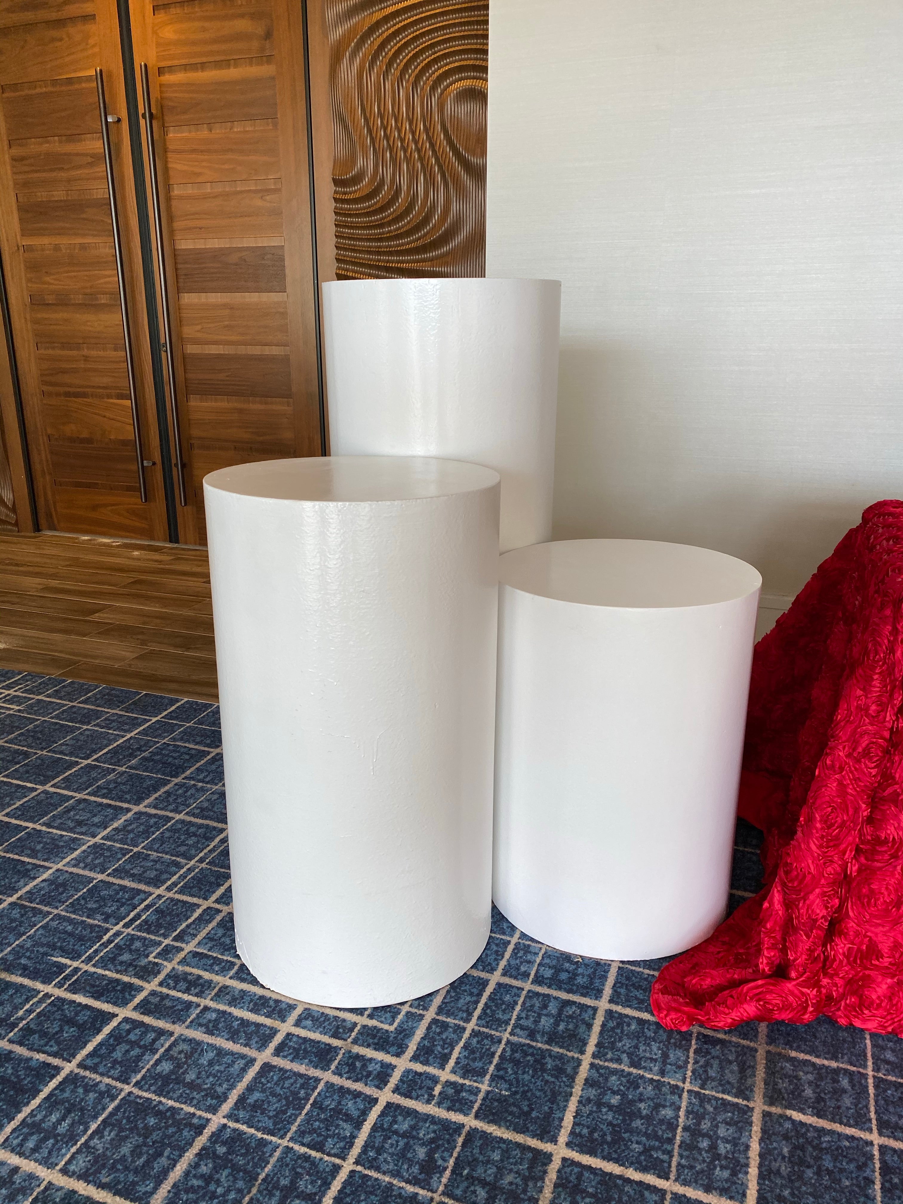 3 Foot White Cylinder