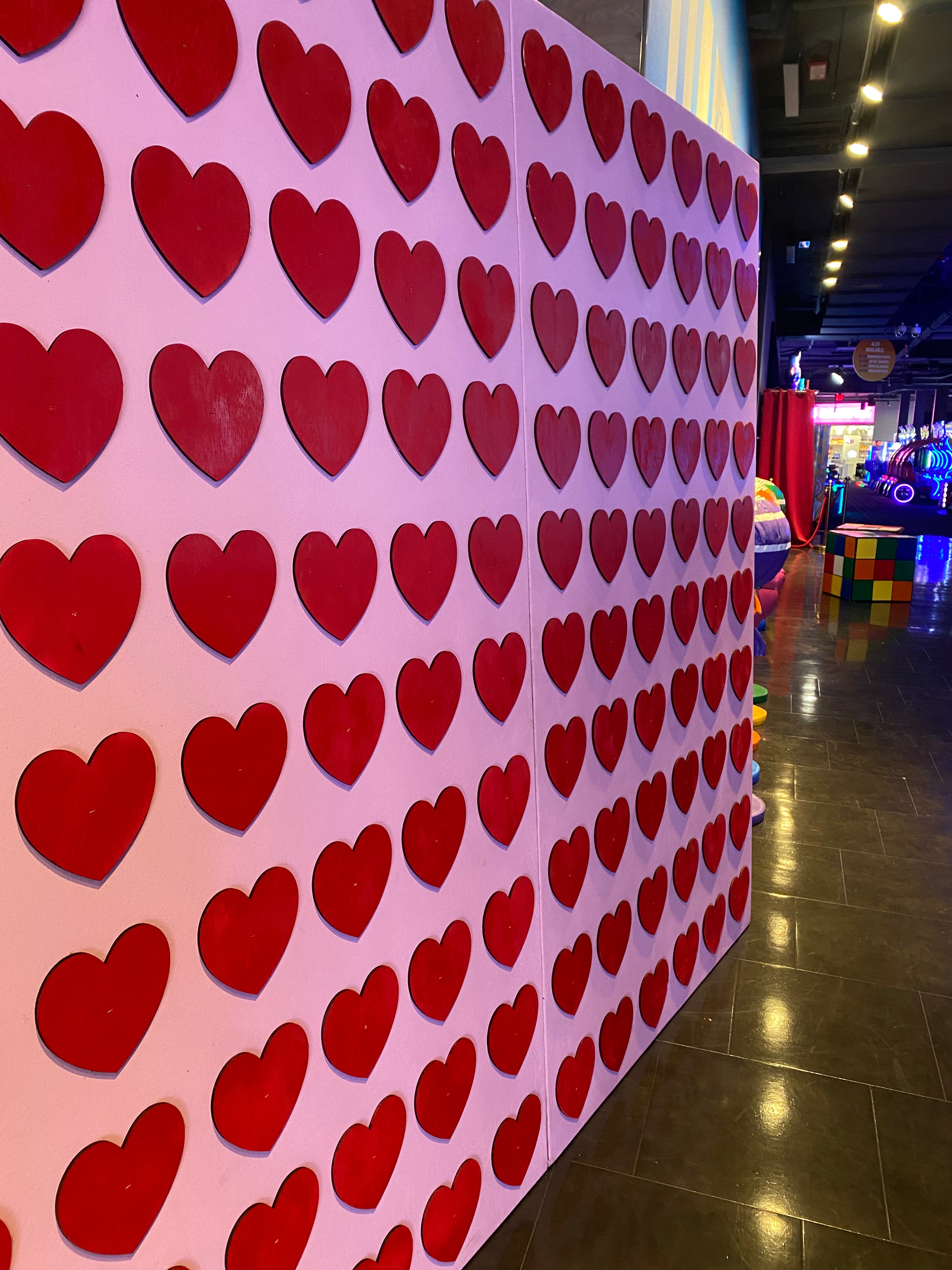 Red Hearts Backdrop
