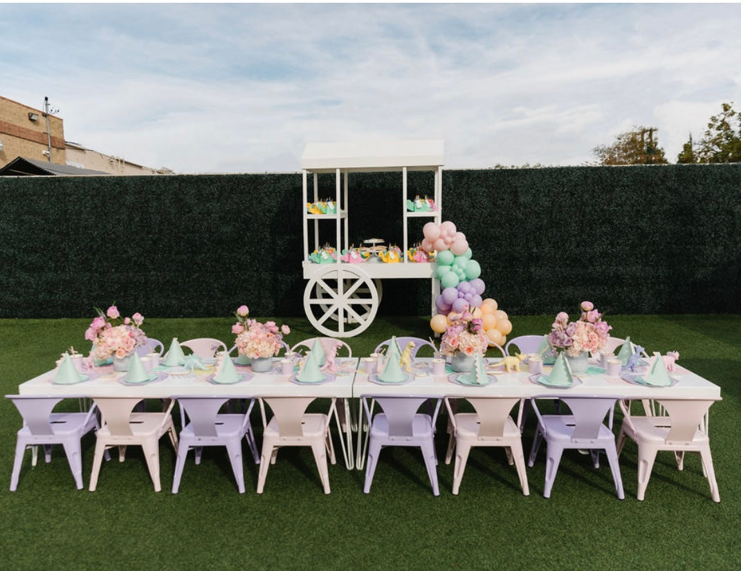 Kids Light Pink Metal Chair