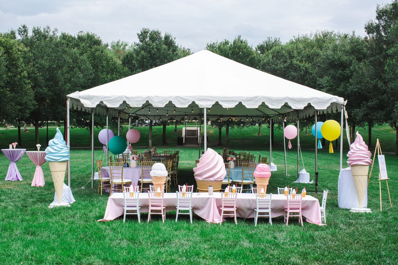 Light Pink Soft Serve Ice Cream Cone